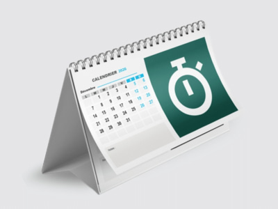 calendrier chevalet de bureau