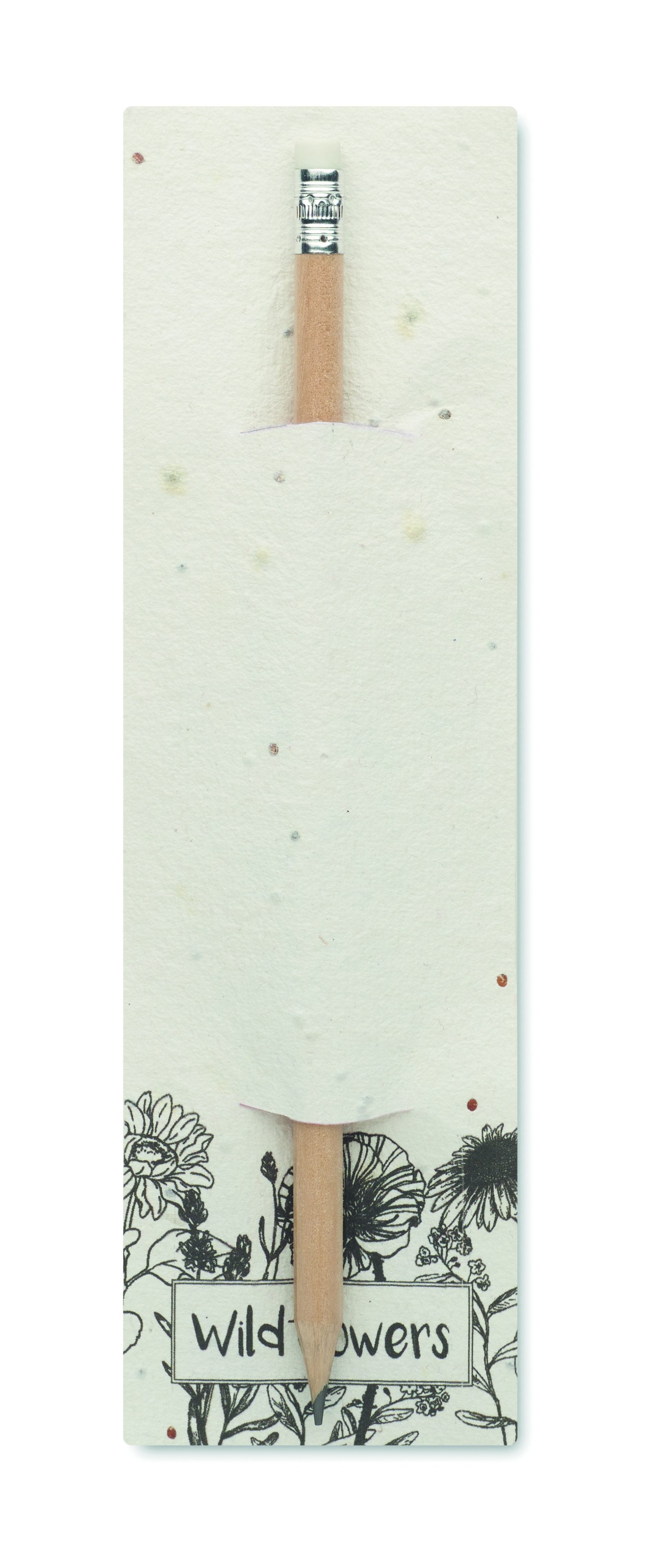 Crayon à papier en bois avec gomme et graines