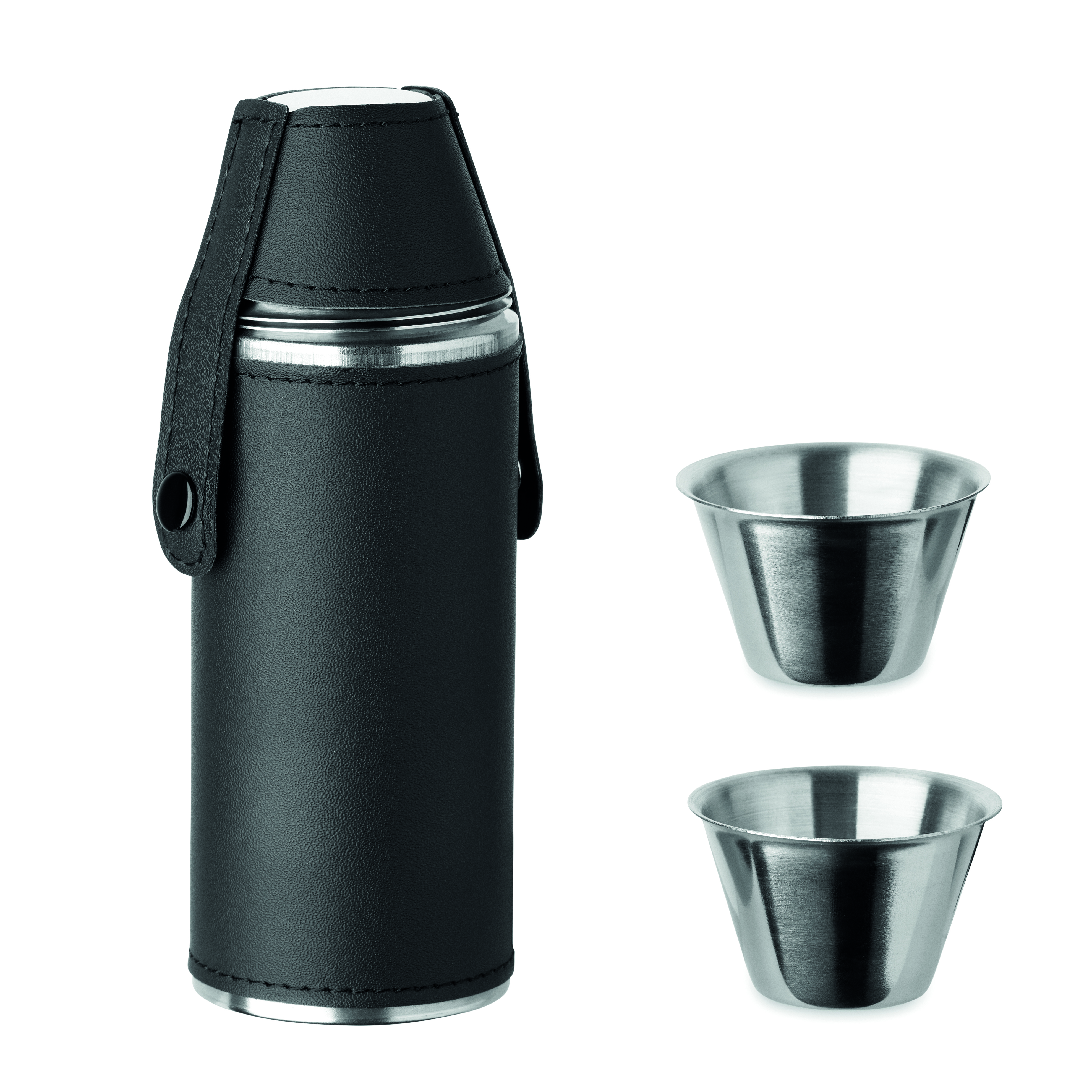 Bouteille en acier inoxydable avec gobelets 230 ml