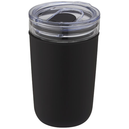 Gobelet 420 ml en verre borosilicate avec paroi extérieure en plastique recyclé