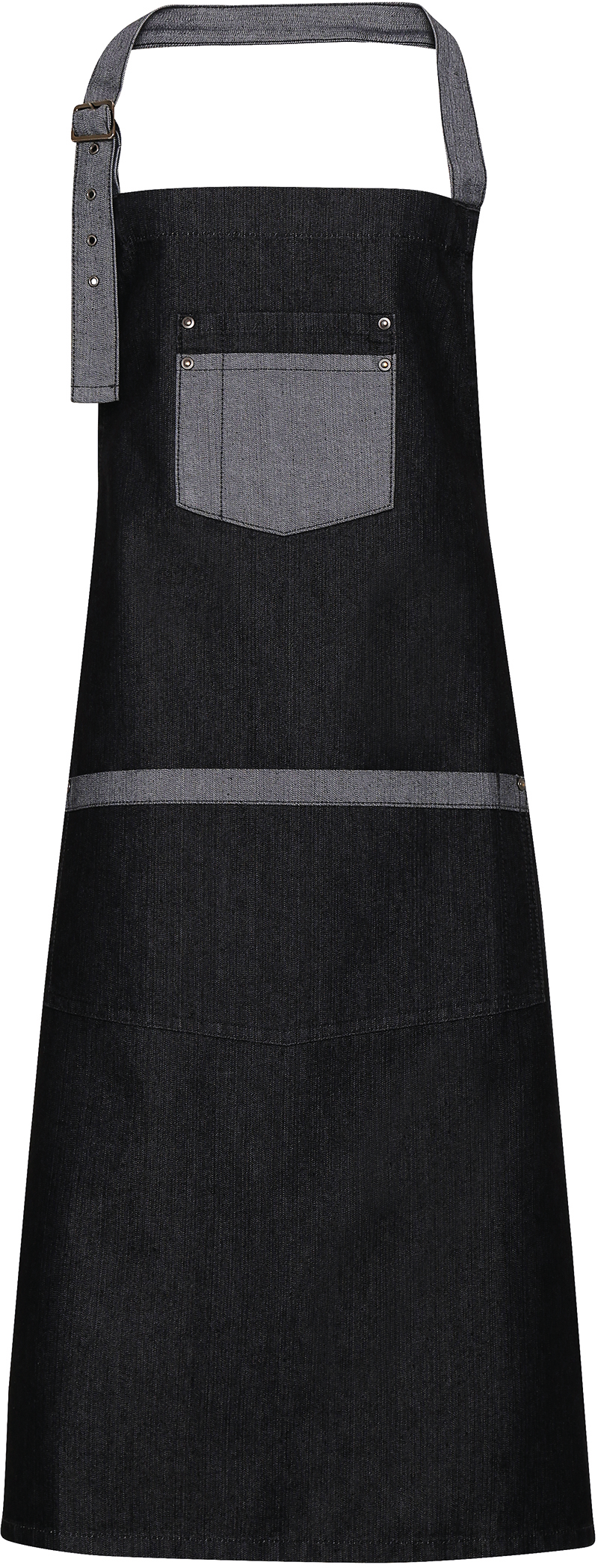 Tablier Denim à bavette "Domain" en coton/polyester