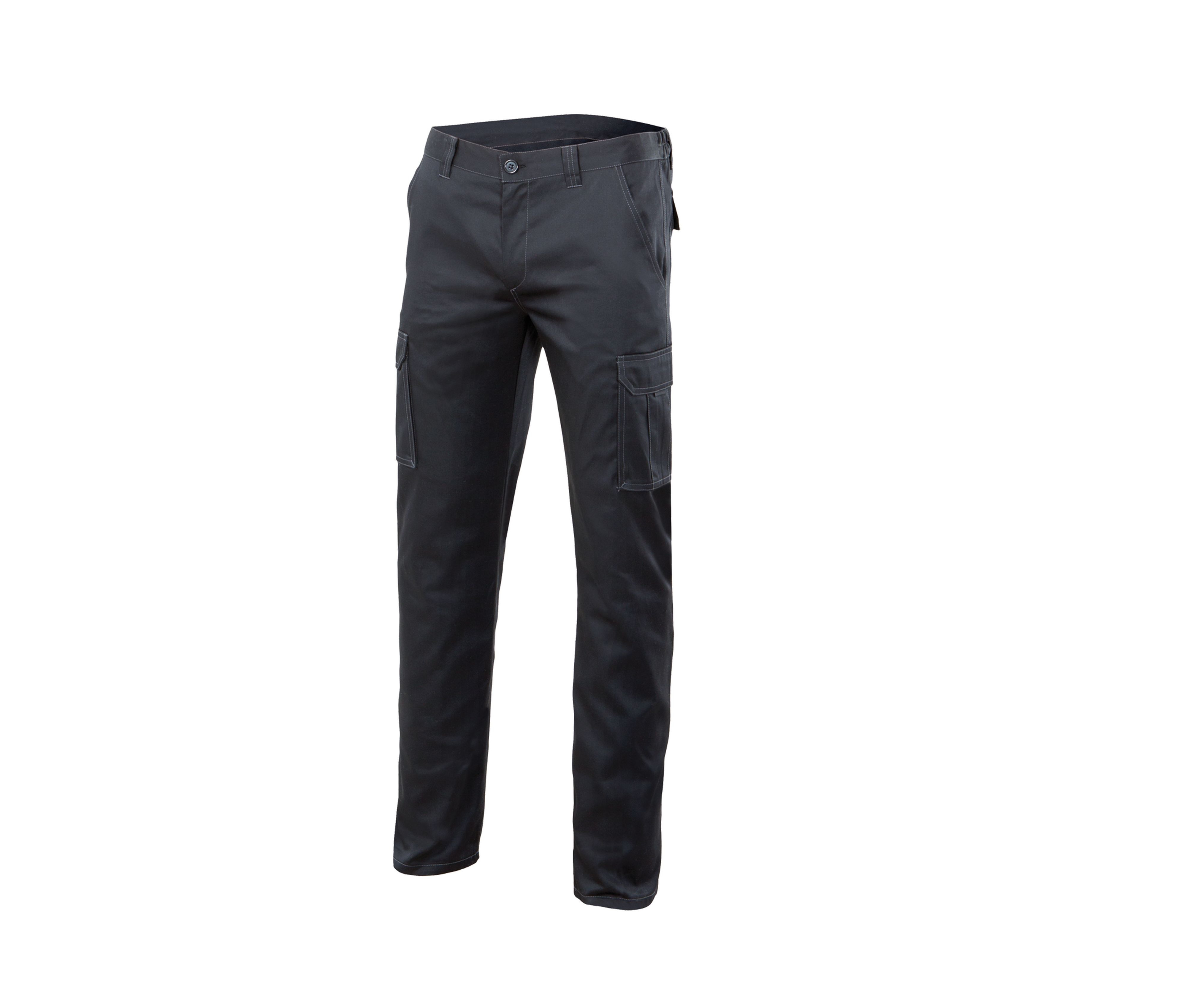 Pantalon stretch multipoches en coton/polyester - Unisexe