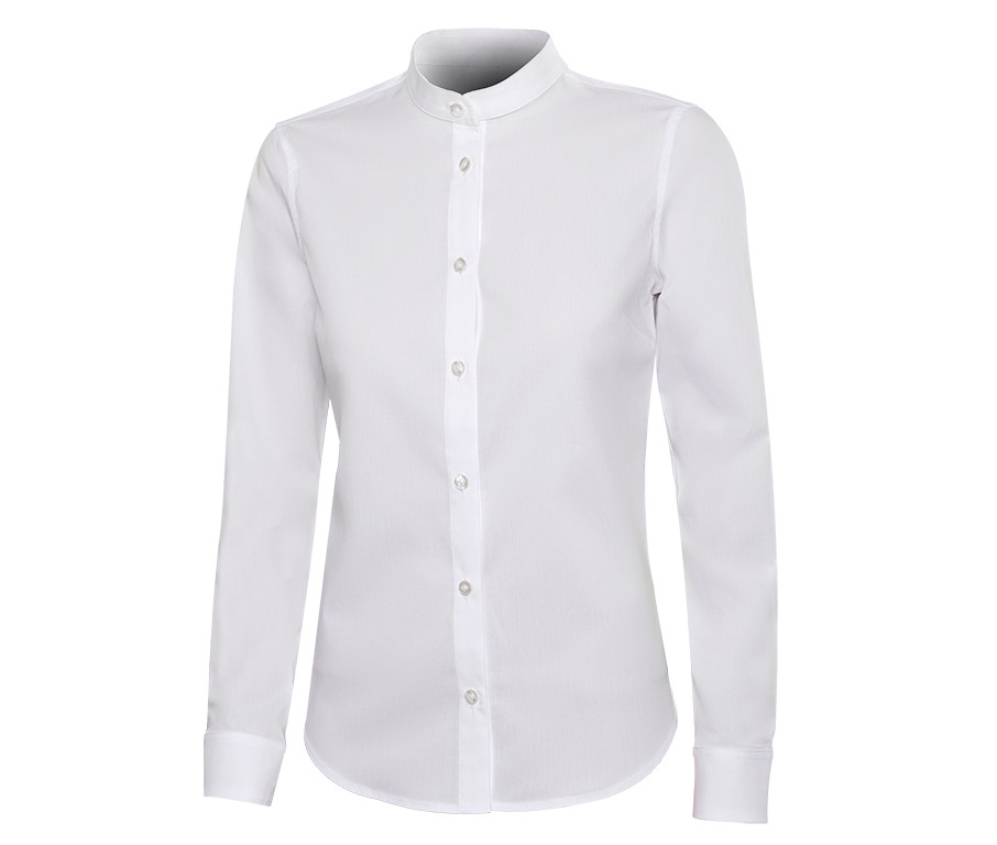 Chemise col Mao en coton/polyester - Femme
