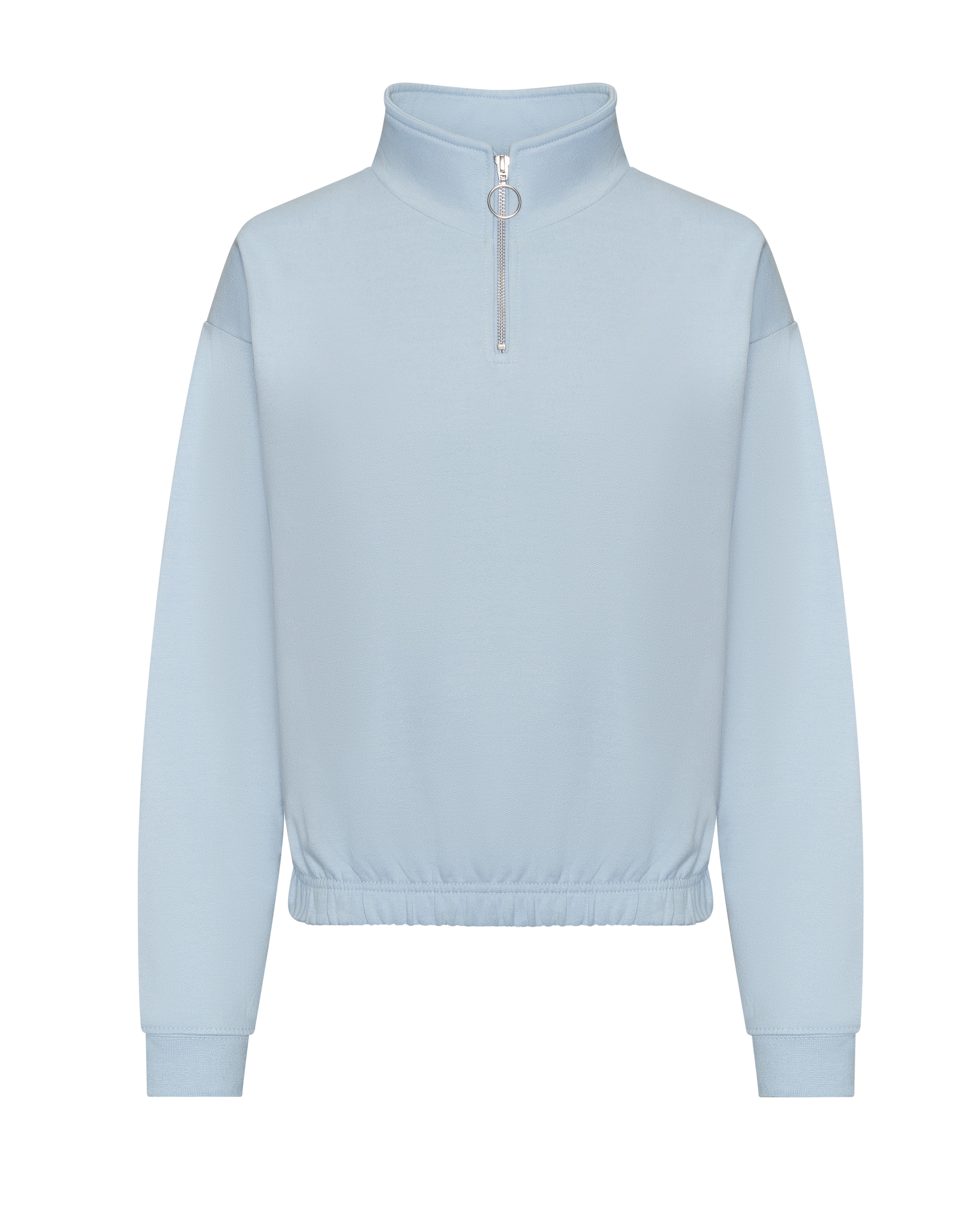 Sweat-shirt zippé crop JH037 en polycoton - Femme