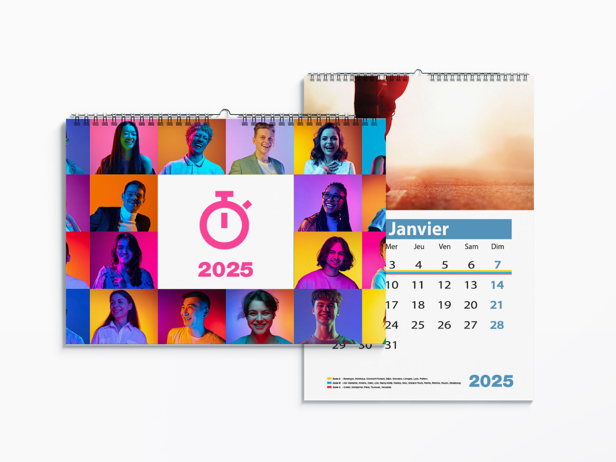 Calendrier Mural [2025, Personnalisé] | Impression Calendrier Mural