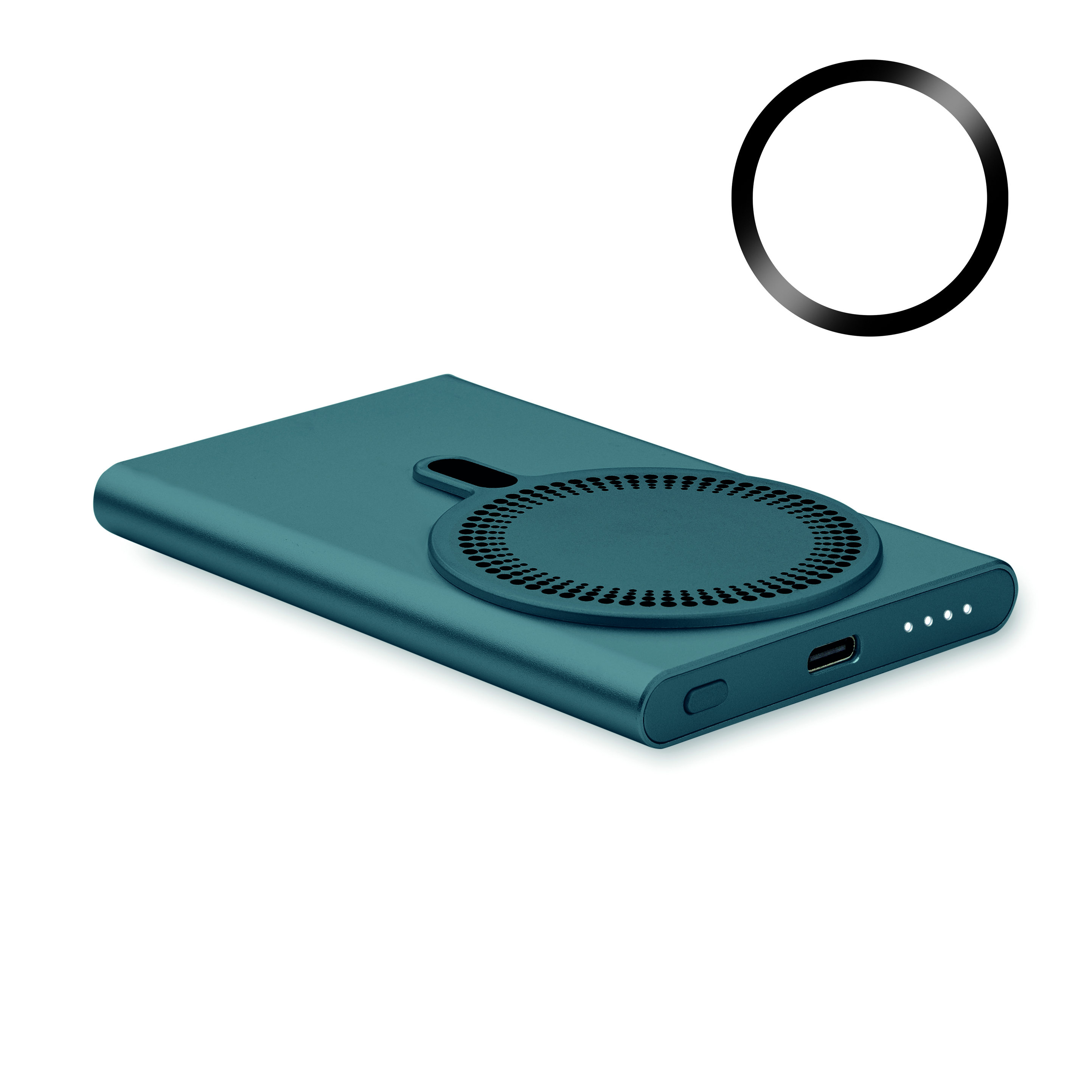 Chargeur magnétique sans fil powerbank 5000 mAh aluminium recyclé
