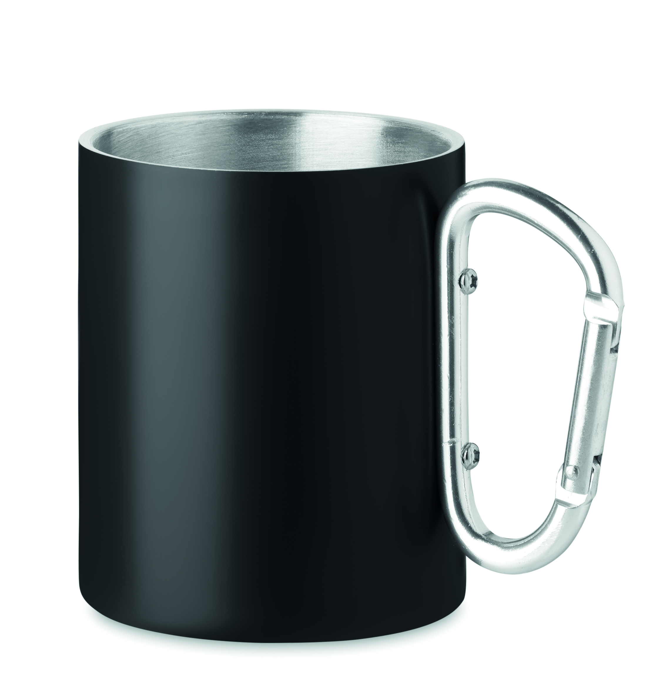 Tasse en métal à double paroi 300 ml avec poignée mousqueton