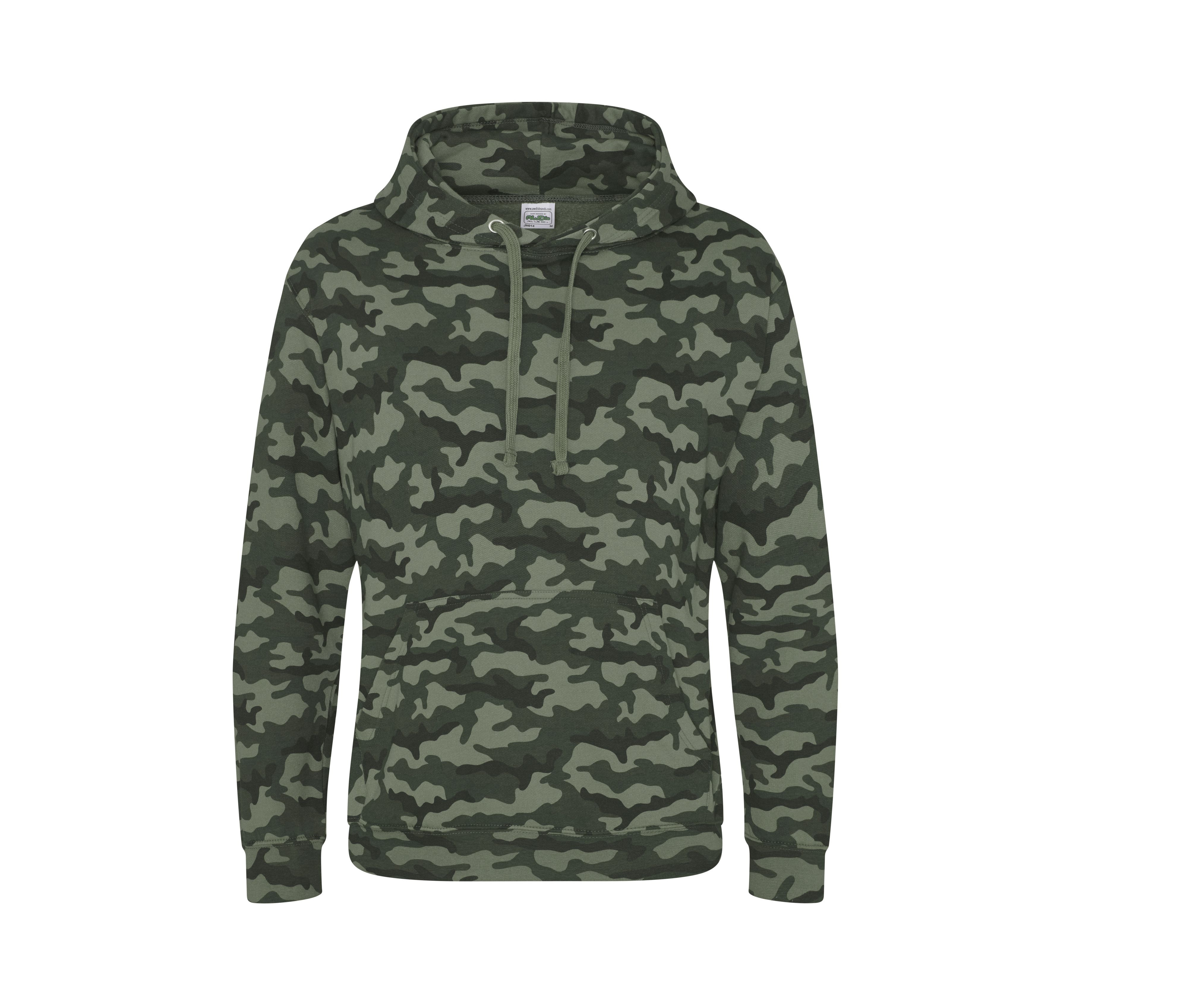 Sweat-shirt à capuche camouflage JH014 en polycoton - Unisexe
