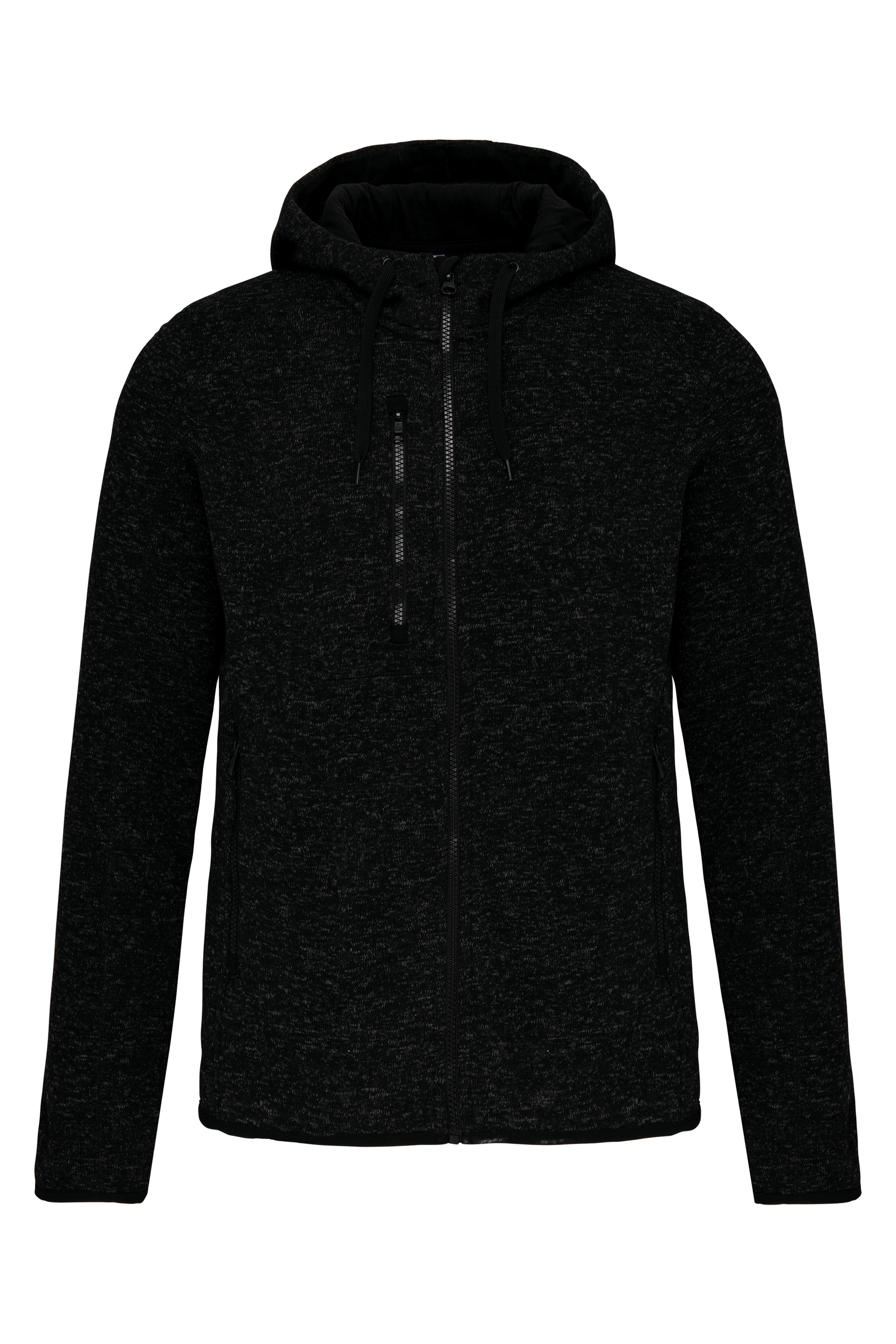 Veste à capuche chinée en polyester - Femme