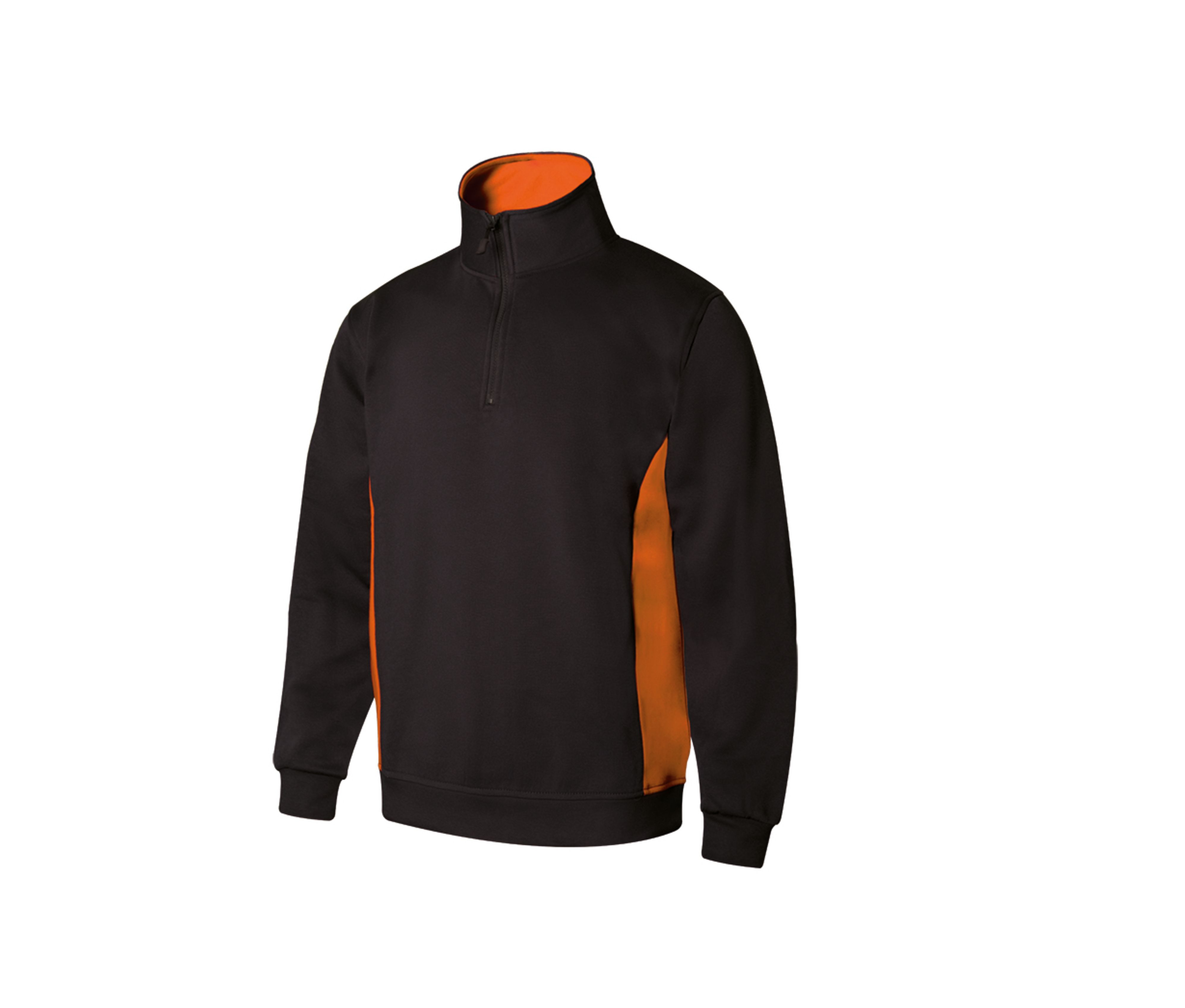 Sweat zippé Sweat bicolore col zippé en polyester/coton - Unisexe
