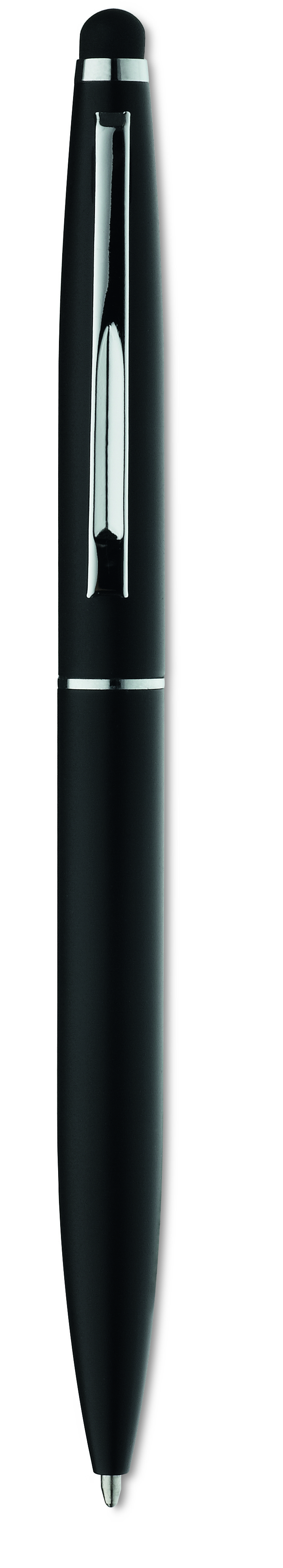 Stylo-stylet bille aluminium mat encre bleue