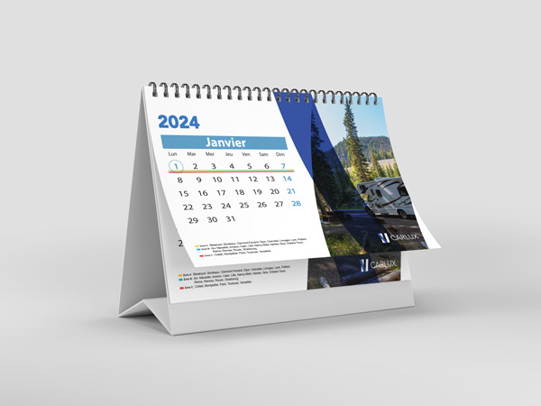 Calendrier de bureau 2024  Créez votre calendrier de bureau avec