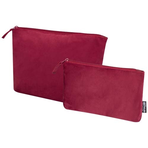 Velvet gomme recyclées GRS Swift set de trousses de toilette personnalisable