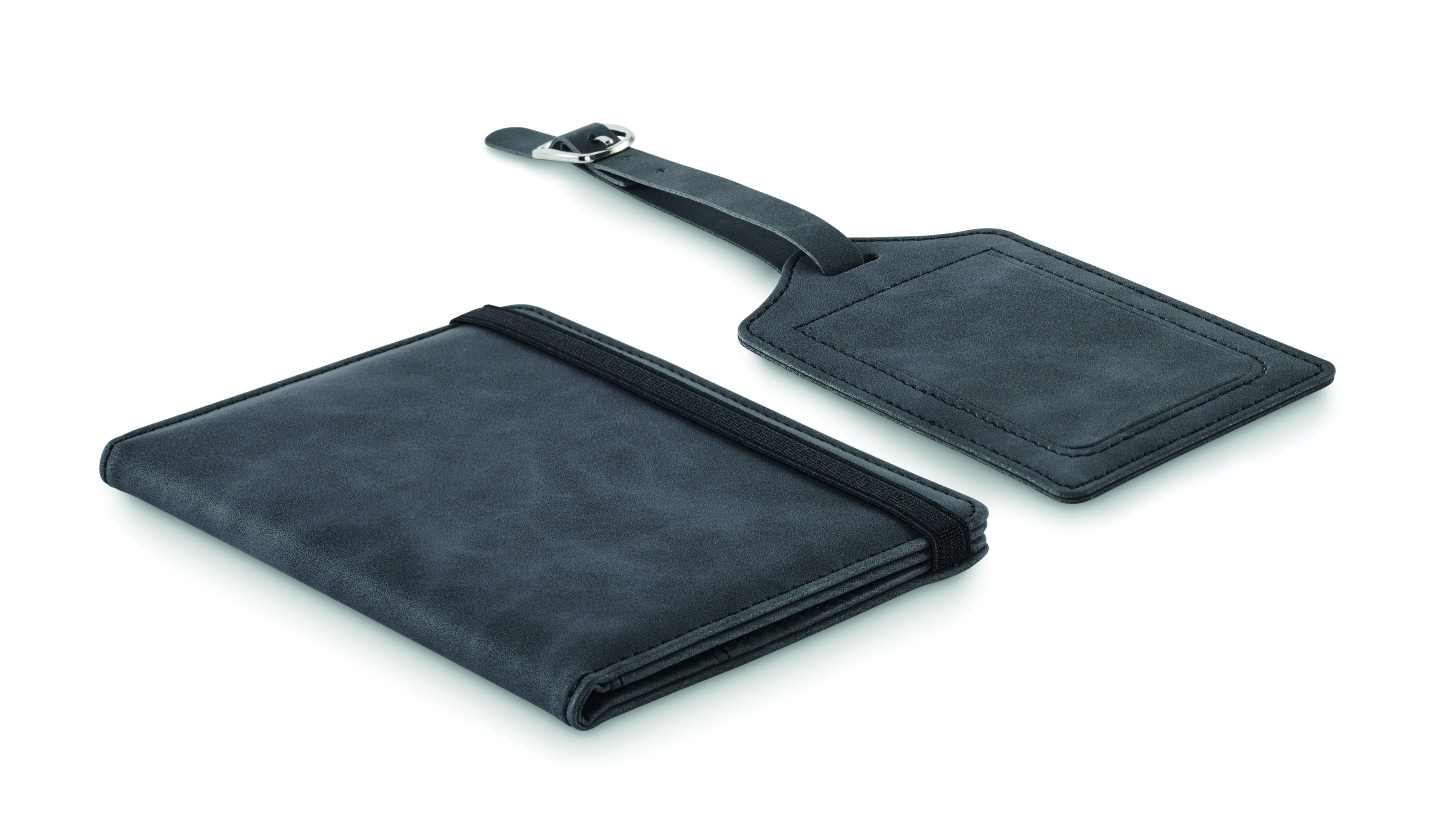Set de voyage passeport et étiquette bagage PU