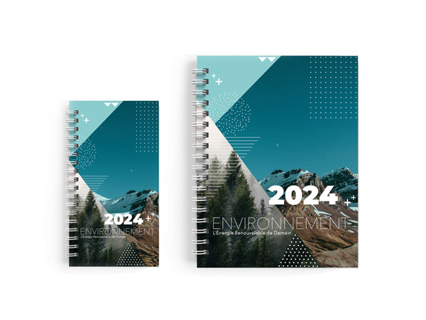 Agenda publicitaire 2024 personnalisé avec logo et marque