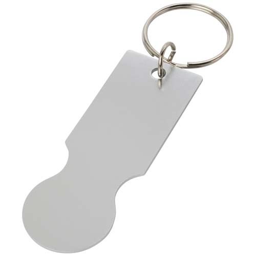 Porte-clés métal jeton chariot Rhea
