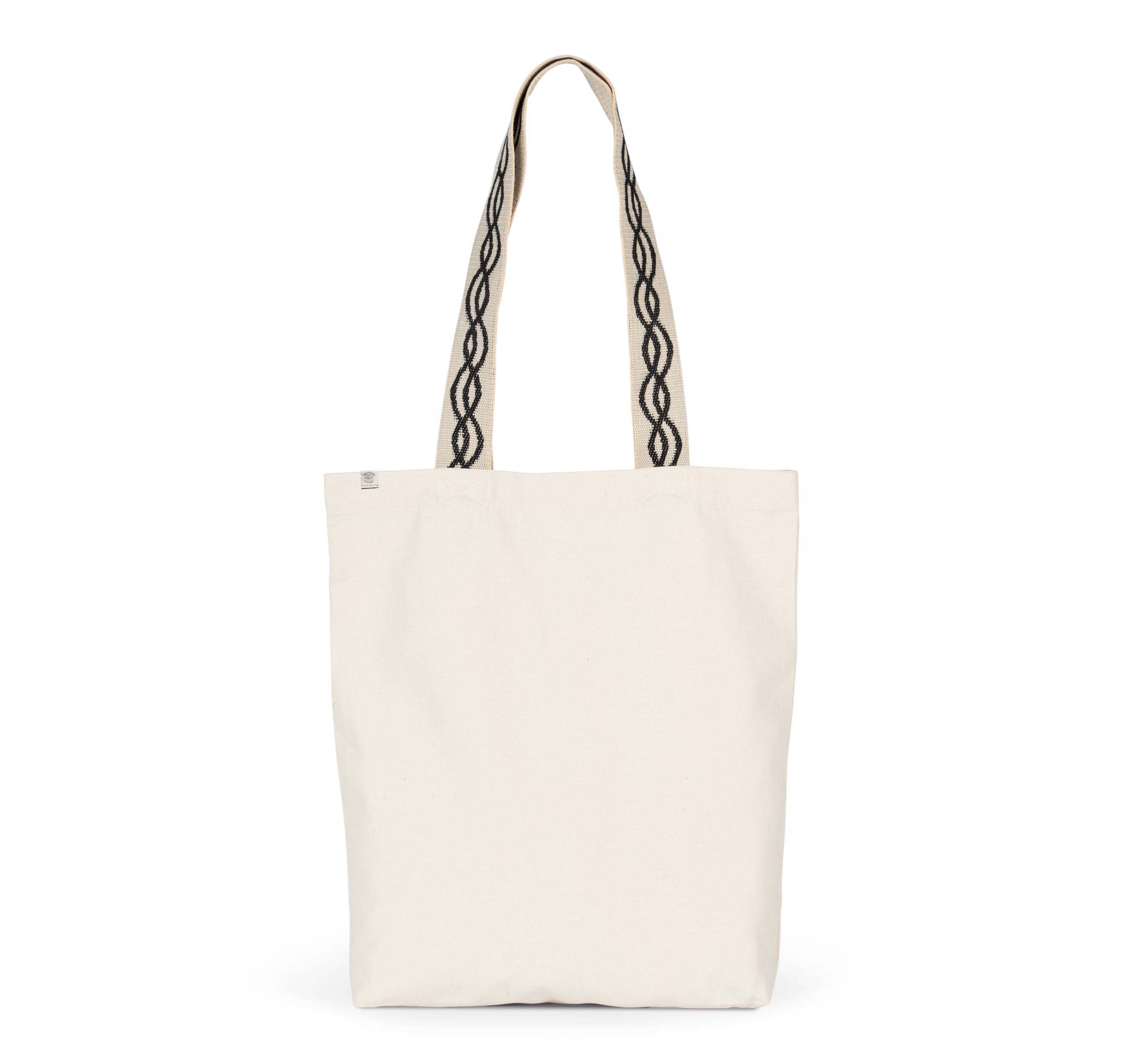 Sac shopping recyclé à fond plat en coton/polyester