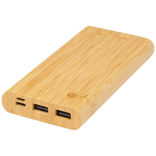 Batterie de secours bambou 10000mAh personnalisable