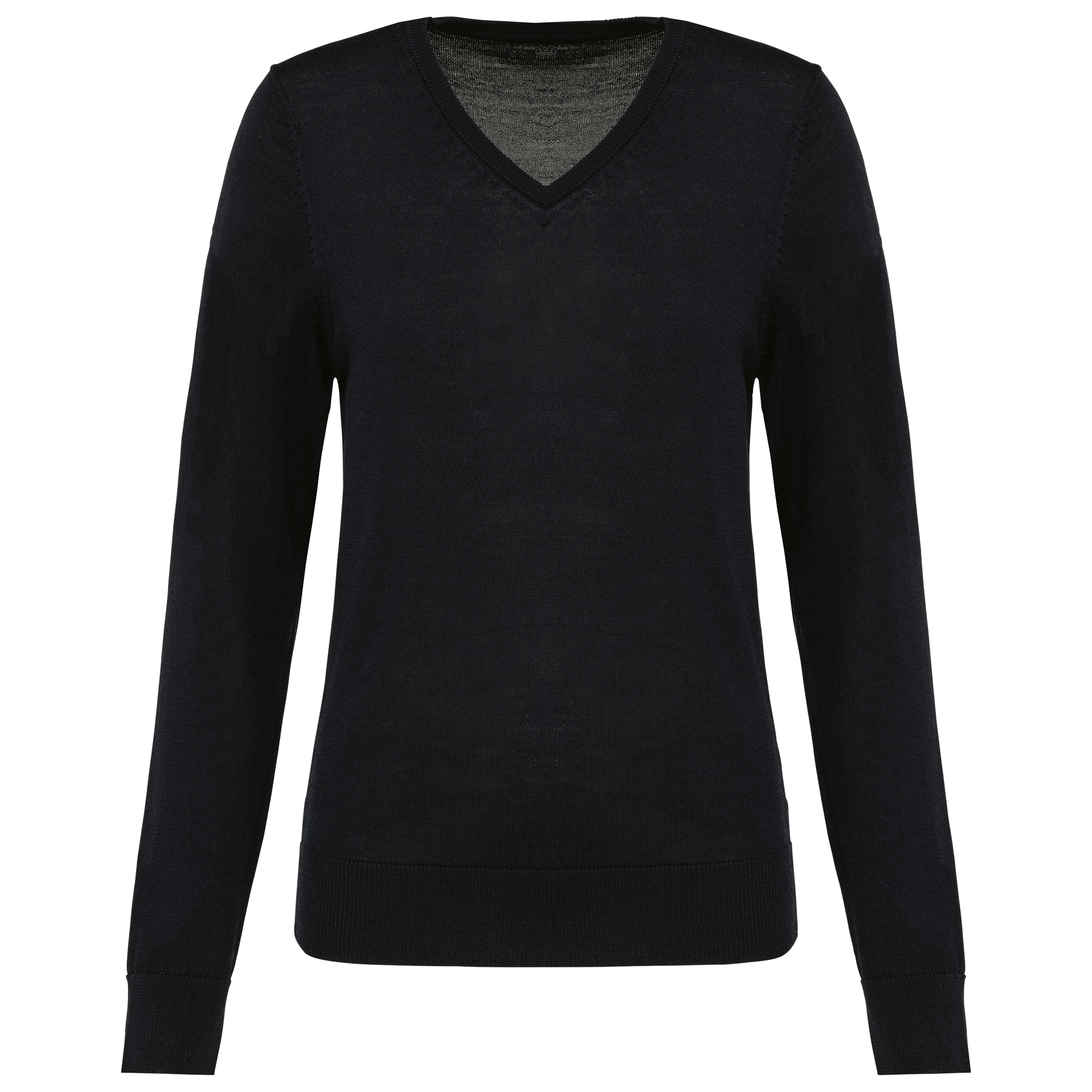 Pull Mérinos col V en laine - Femme