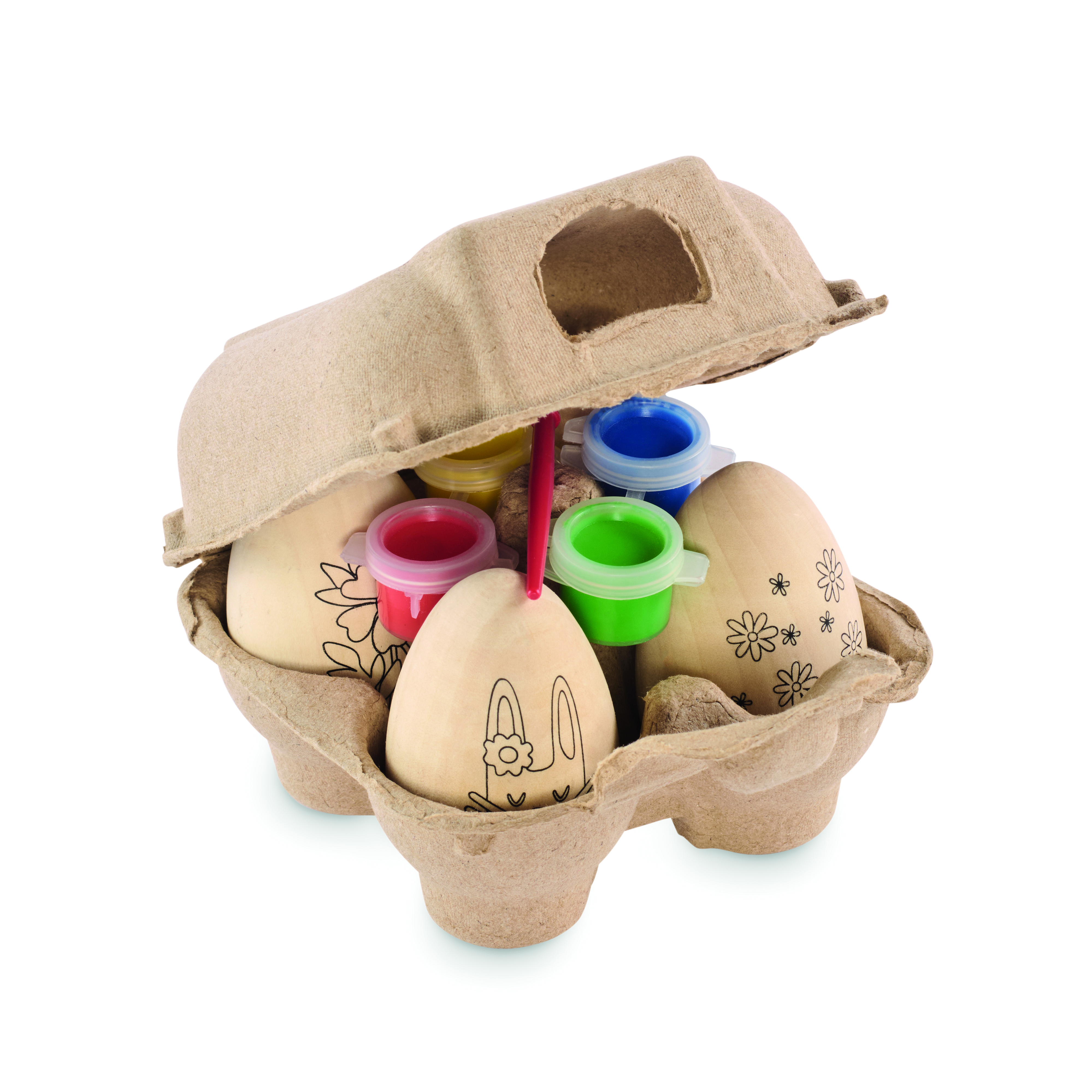 Coffret de peinture oeufs de Pâques en bois