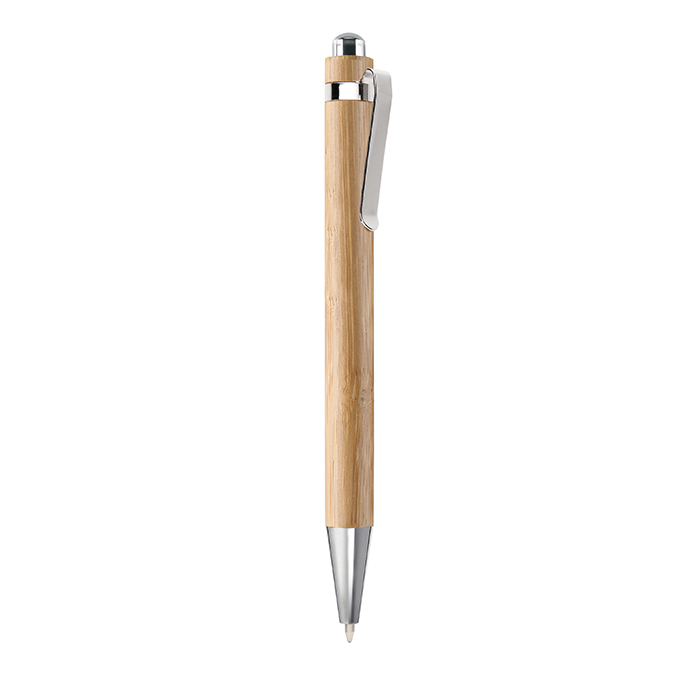 Stylo bille automatique bambou encre bleue