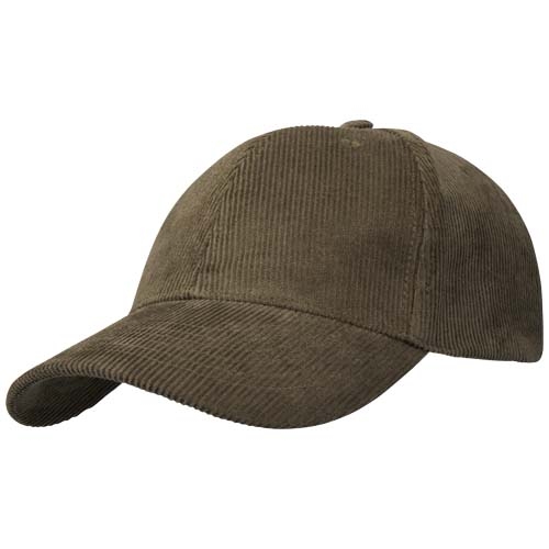 Casquette 6 panneaux Hutton en velours côtelé recyclé