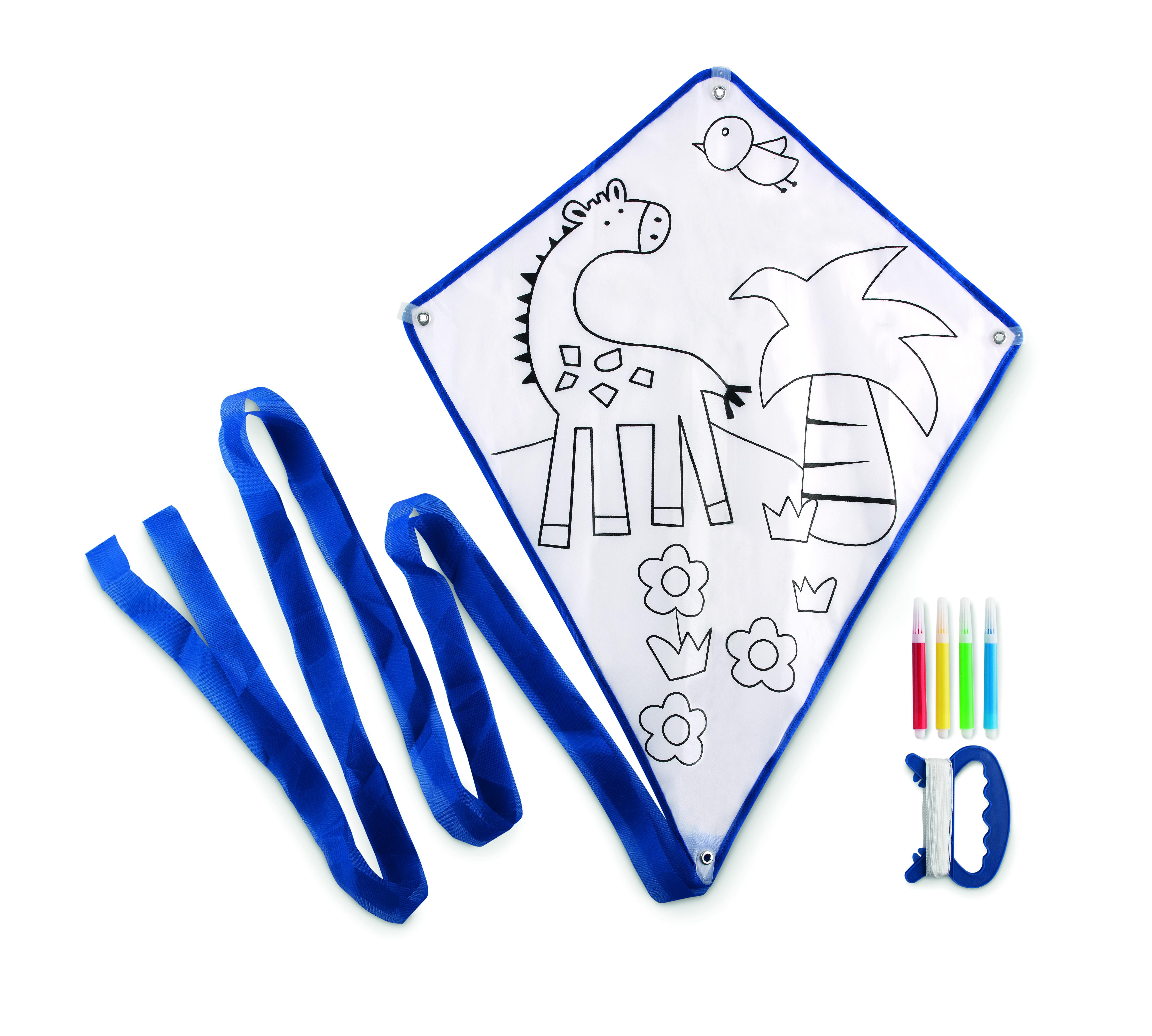 Cerf-volant enfant à colorier