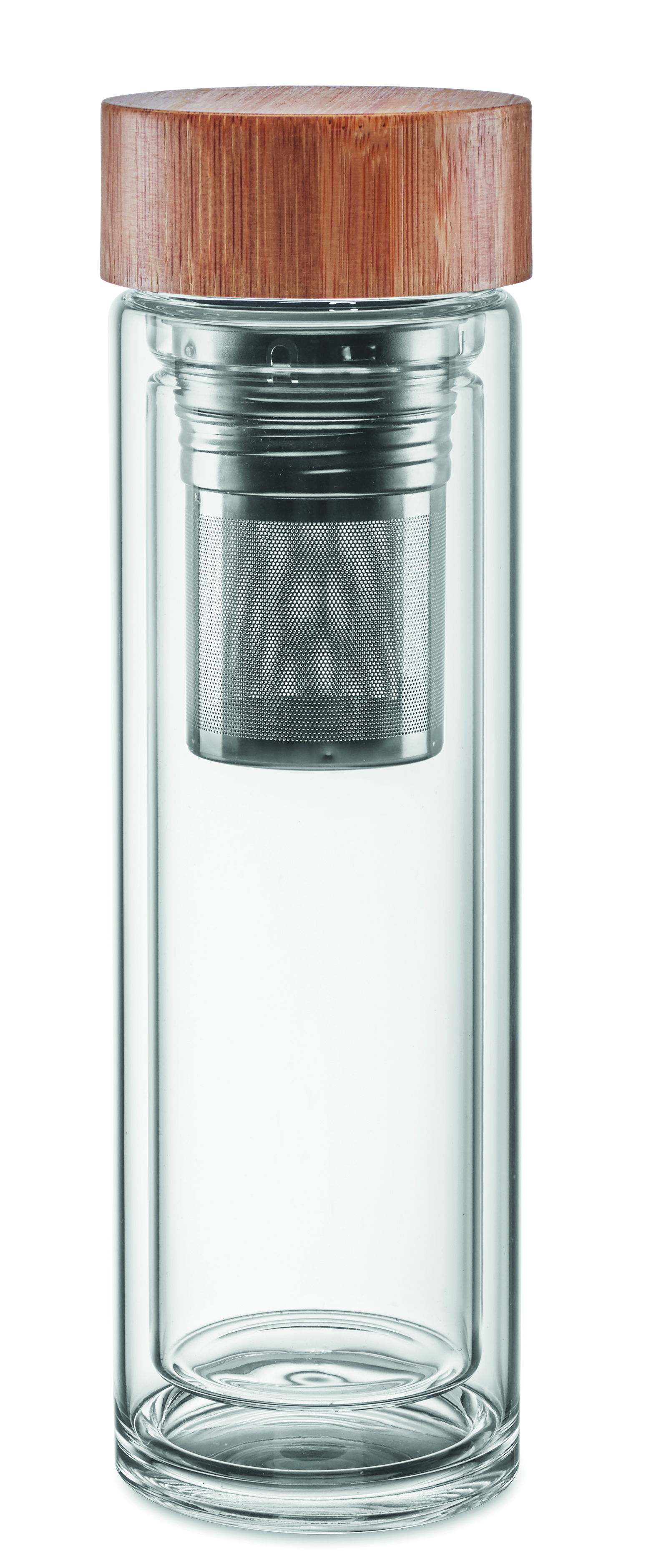 Gourde double paroi en verre borosilicate 420 ml avec infuseur