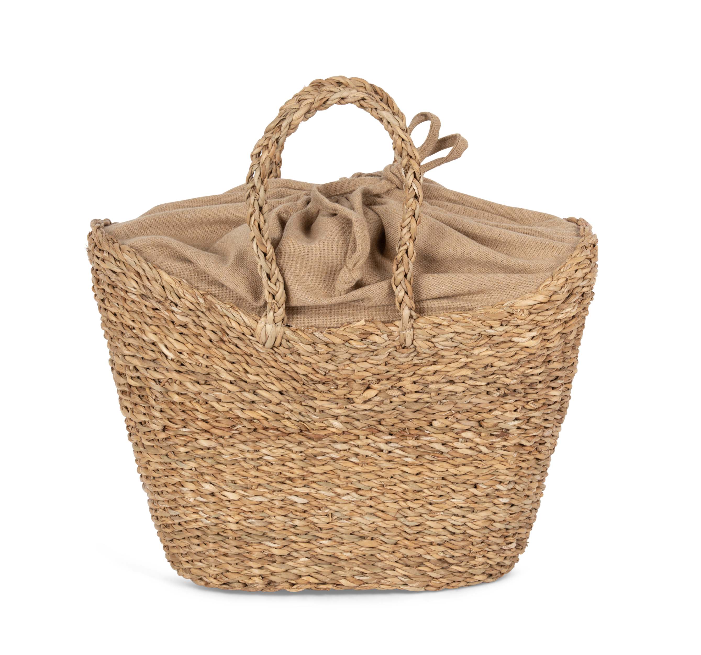 Sac panier demi-lune en jonc de mer