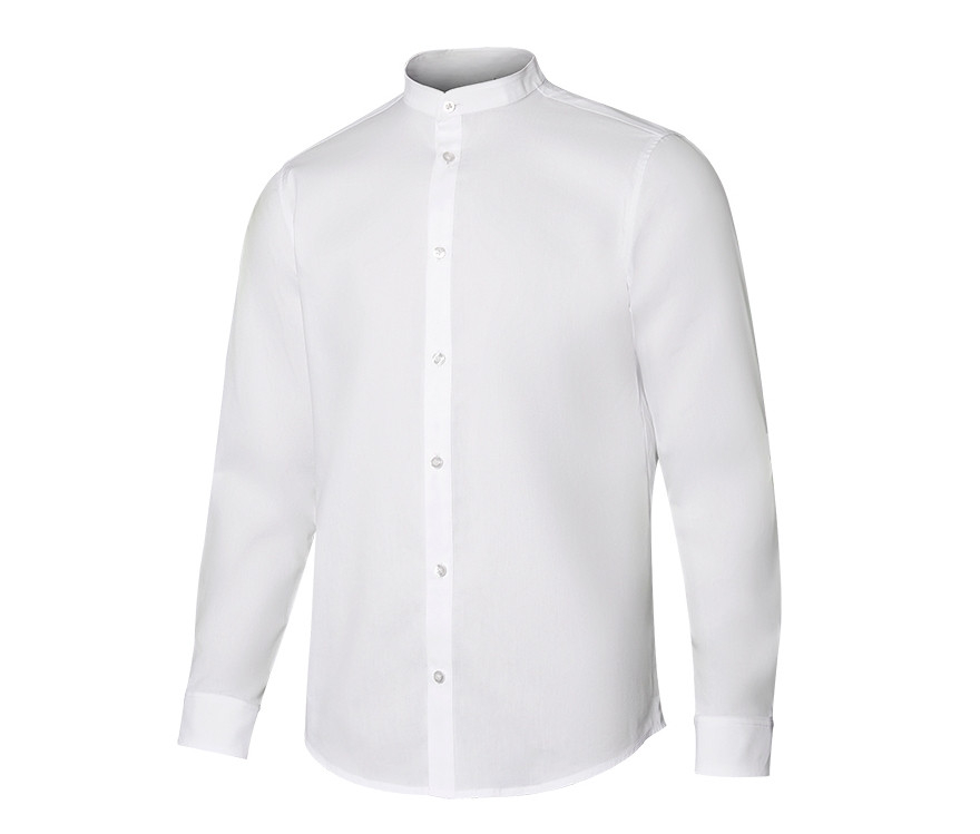 Chemise col Mao en coton/polyester - Homme