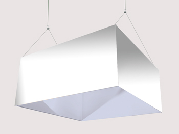 Enseigne suspendue carrée - Impression seule - 150 x 150 x 80 cm