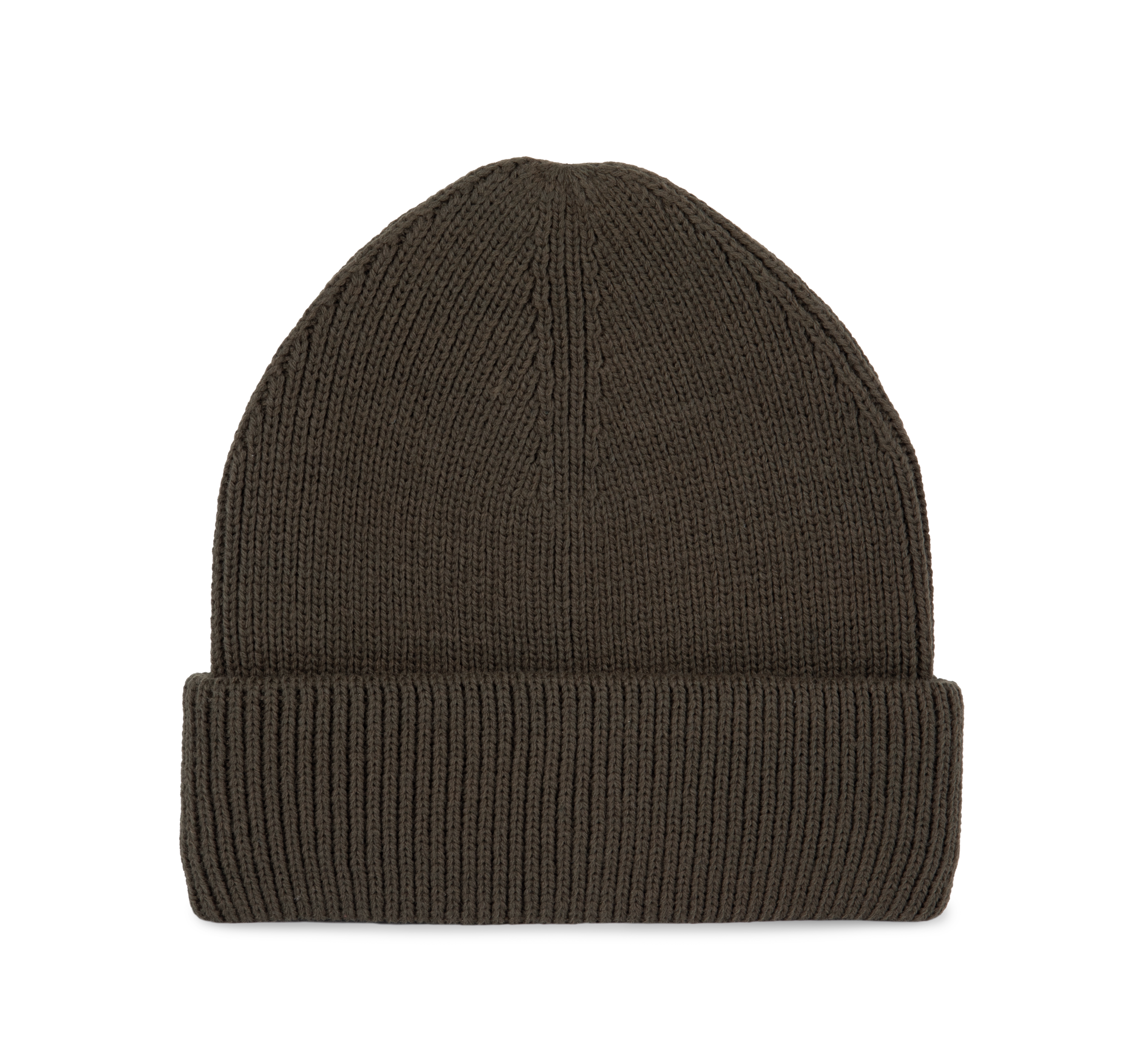Bonnet côtelé à double revers en polyester recyclé