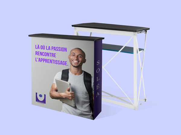Comptoir publicitaire personnalisé - 100 x 100 cm
