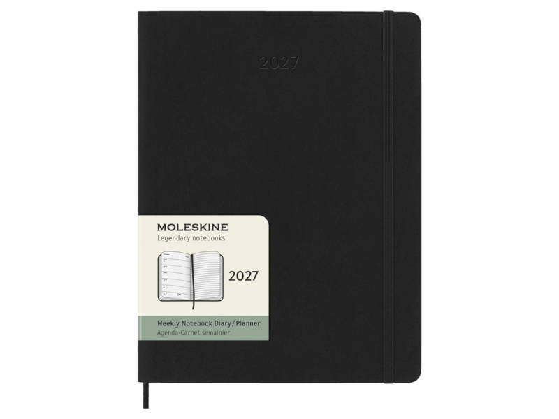 Agenda semainier XL 12 mois Moleskine à couverture souple 2027
