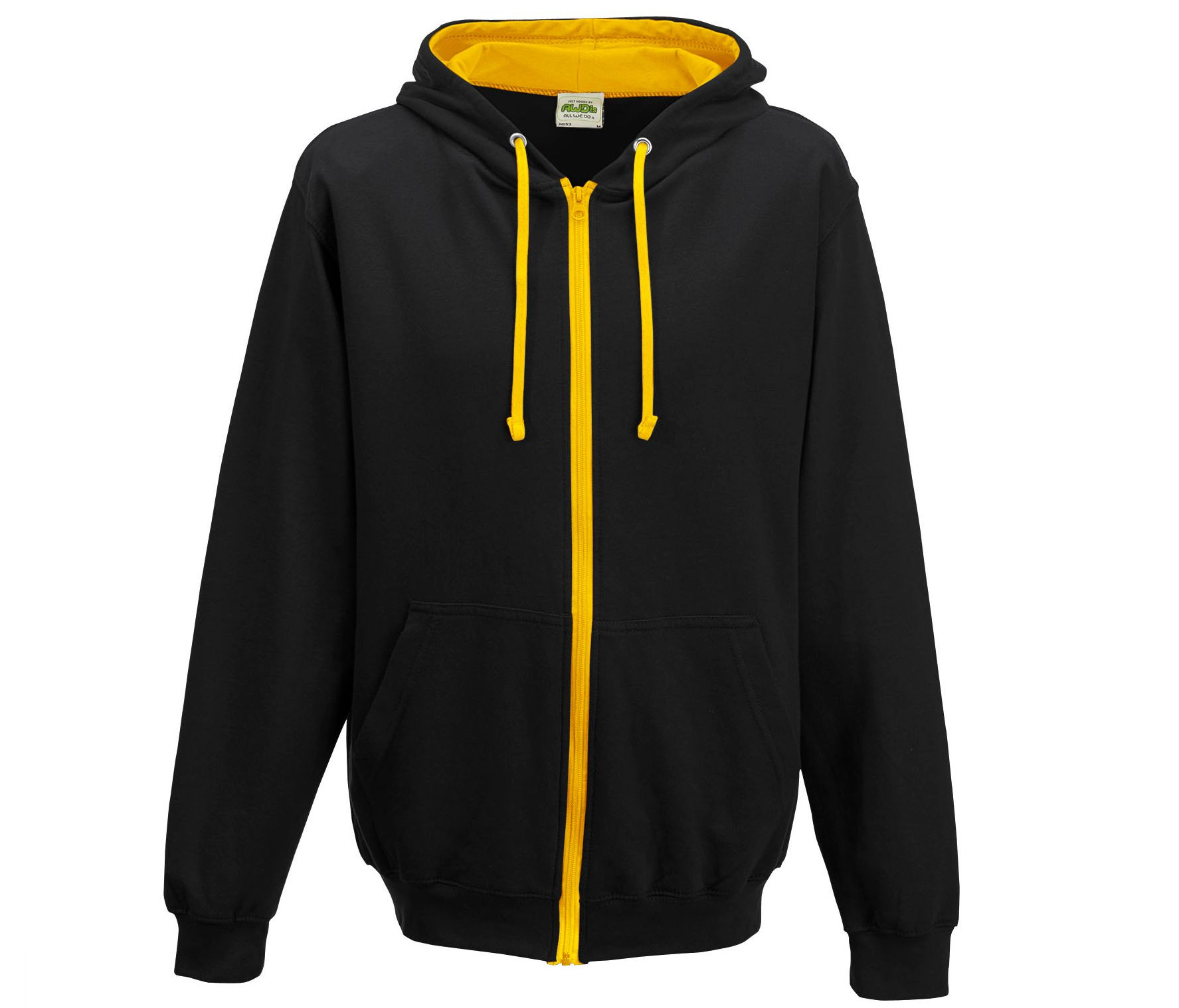 Sweat-shirt zippé à capuche Varsity JH053 en polycoton - Unisexe