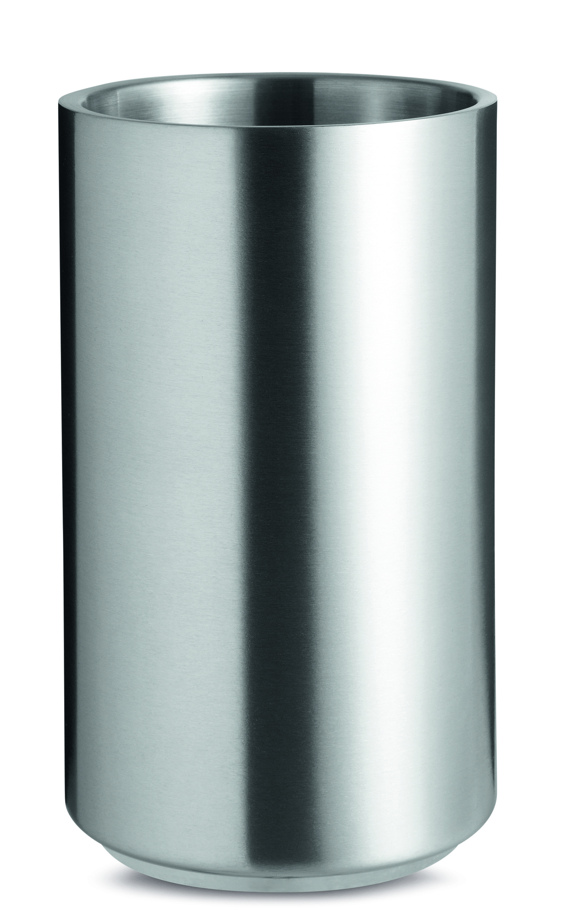 Seau à champagne cylindrique en acier inoxydable double paroi