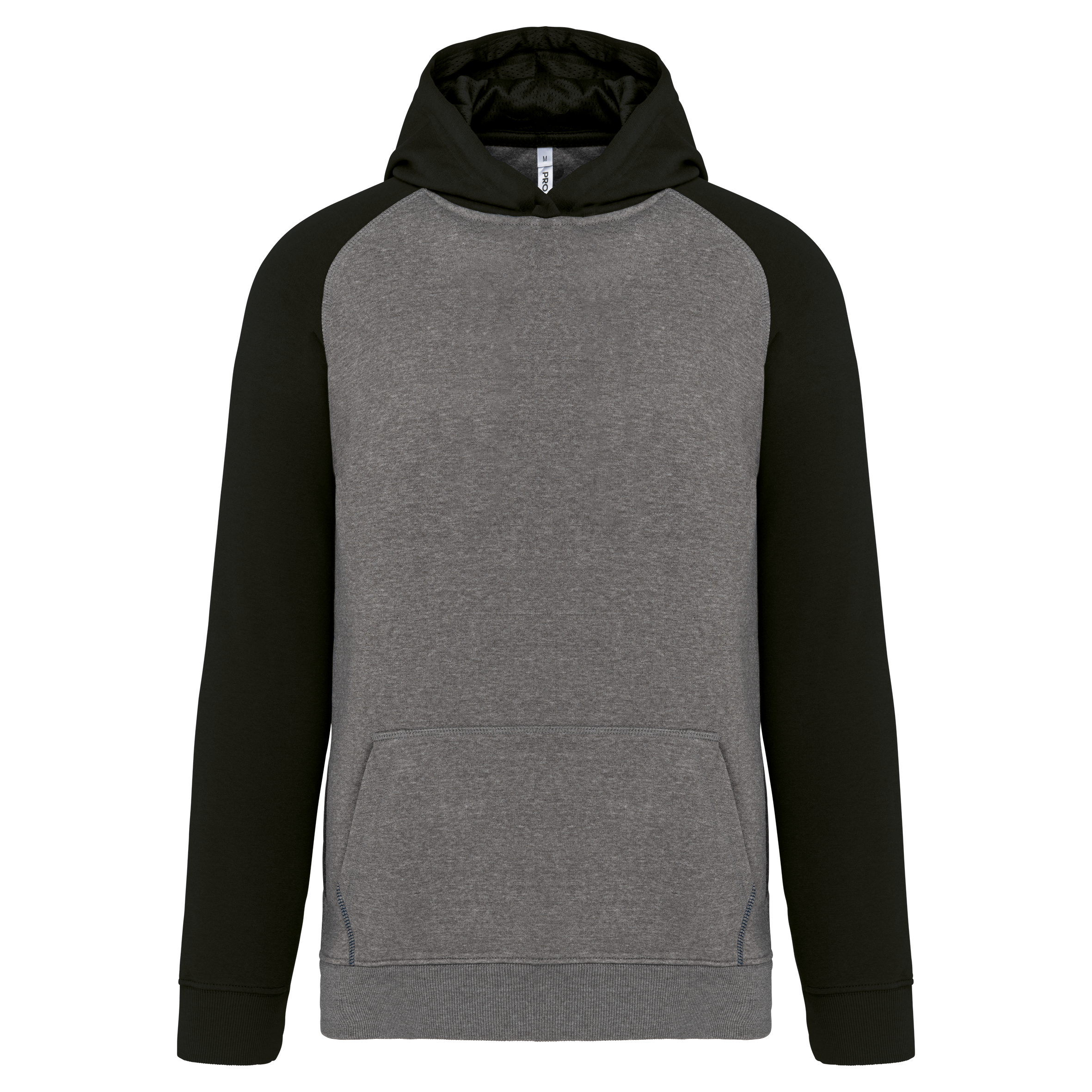 Sweat-shirt capuche bicolore en polyester/coton - Enfant