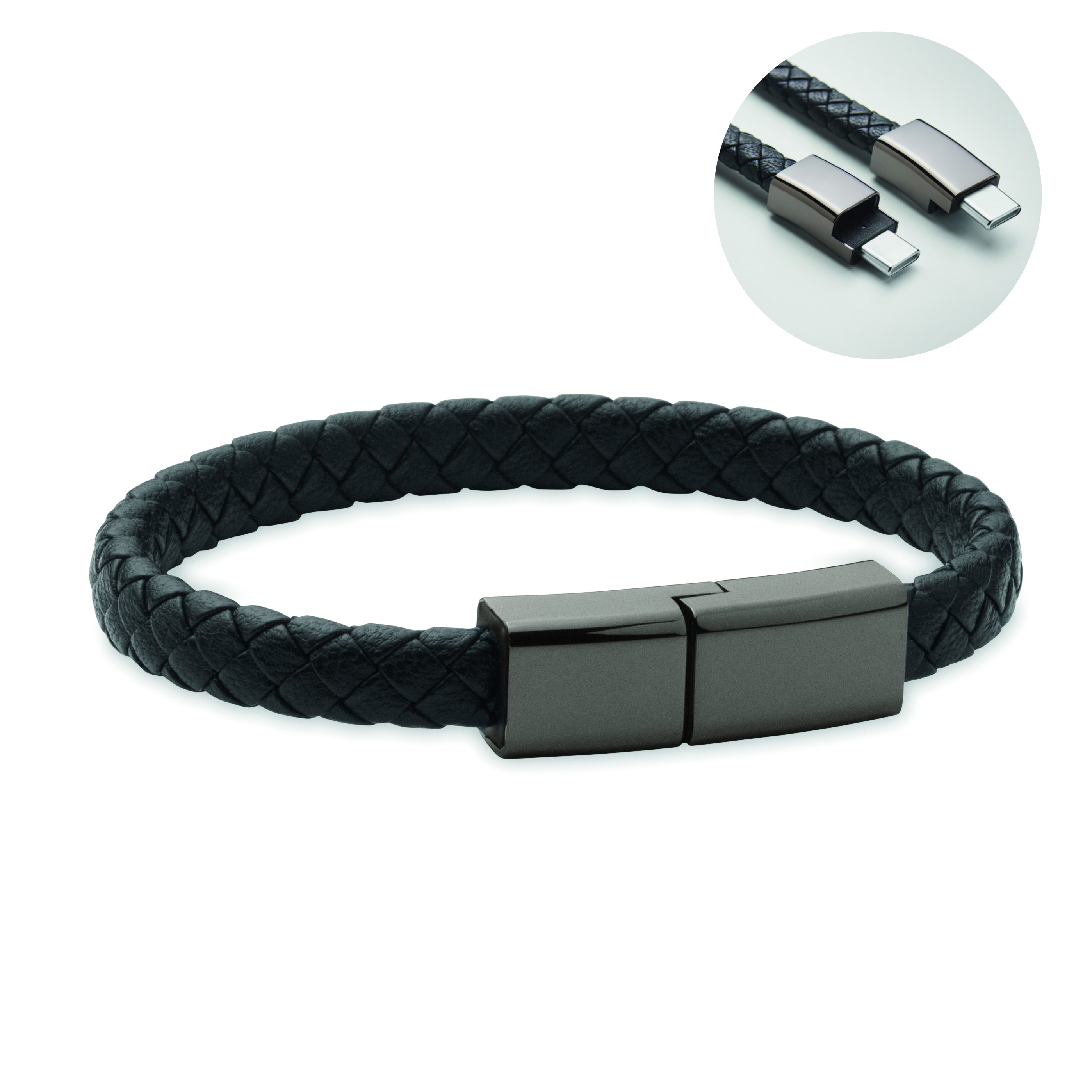Bracelet câble de recharge tressé USB-C 60W
