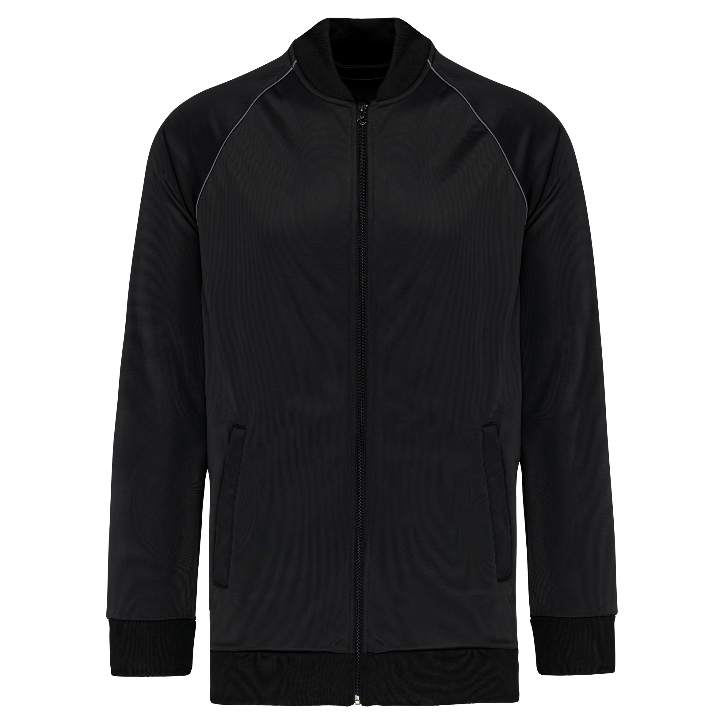 Veste de survêtement zippée avec liseré en polyester - Unisexe