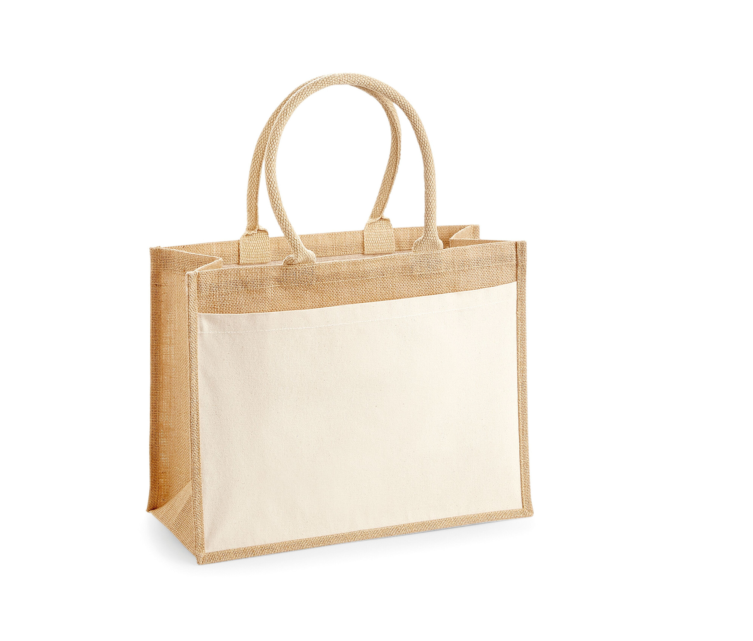 Sac cabas Cotton Pocket Jute Shopper en jute - Unisexe