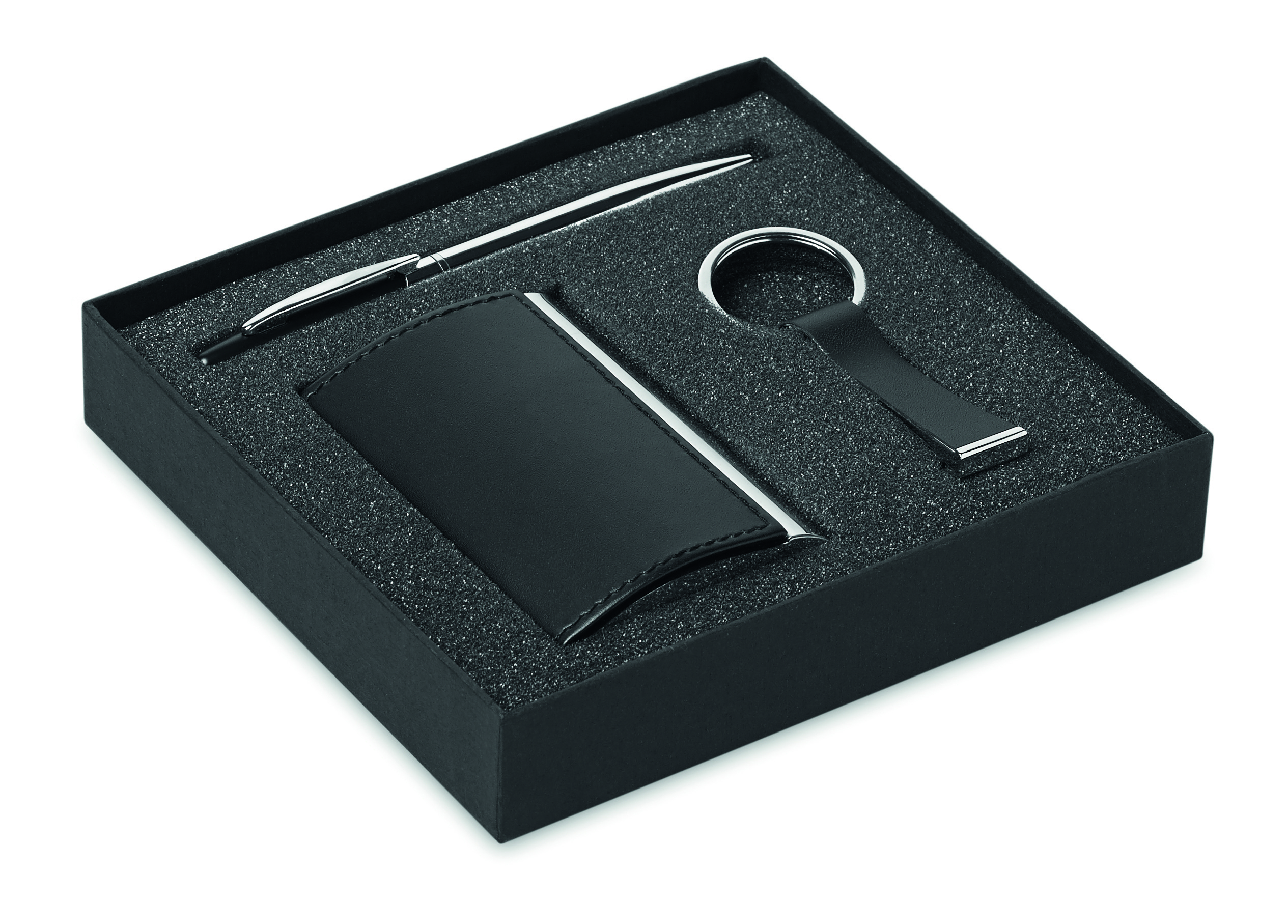 Coffret cadeau d'affaires stylo porte-clés porte-cartes métal