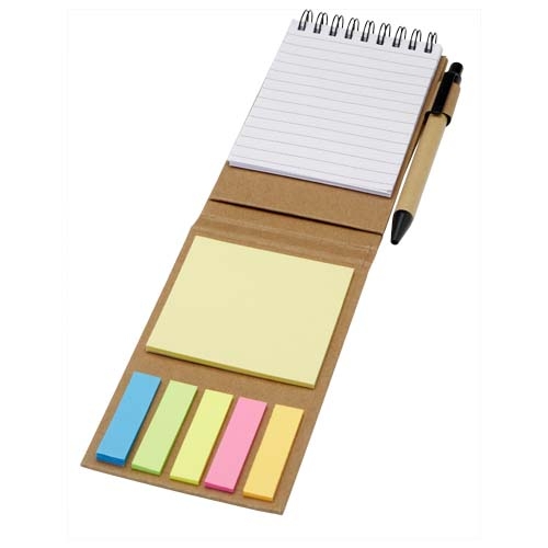 Bloc-notes autocollant avec stylo bille