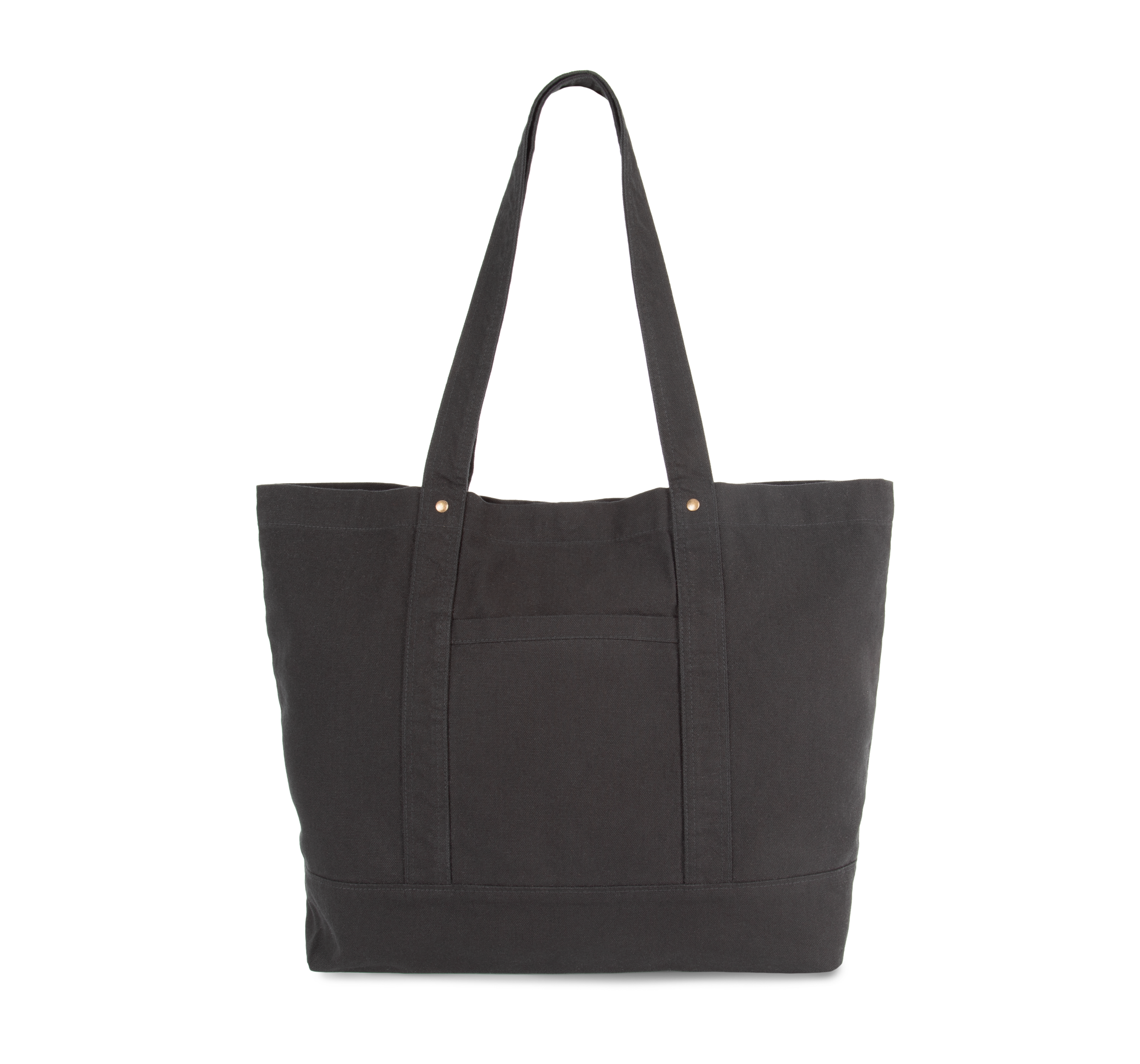 Grand sac shopping à poche latérale en coton