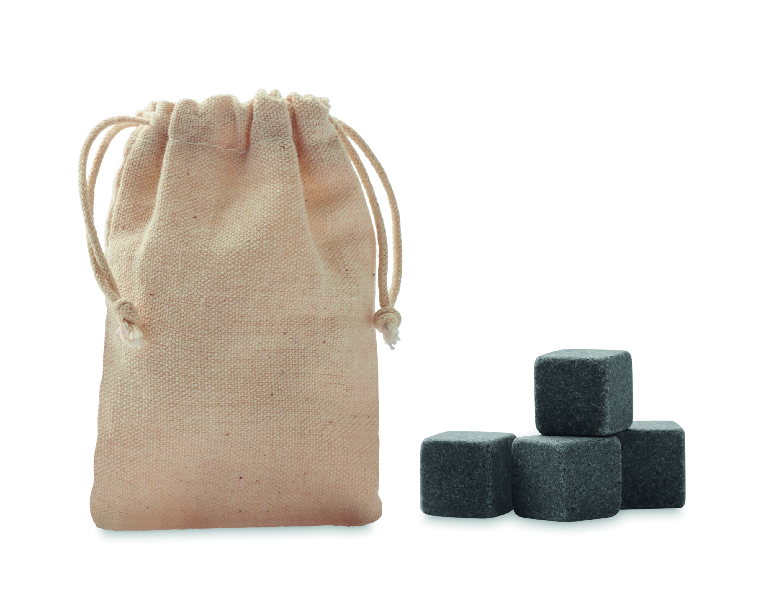 Cubes en pierre réutilisables en pochette coton