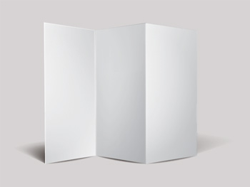 50 Dépliants 3 plis accordéon 40 x 20 cm ouvert - 10 x 20 cm fermé