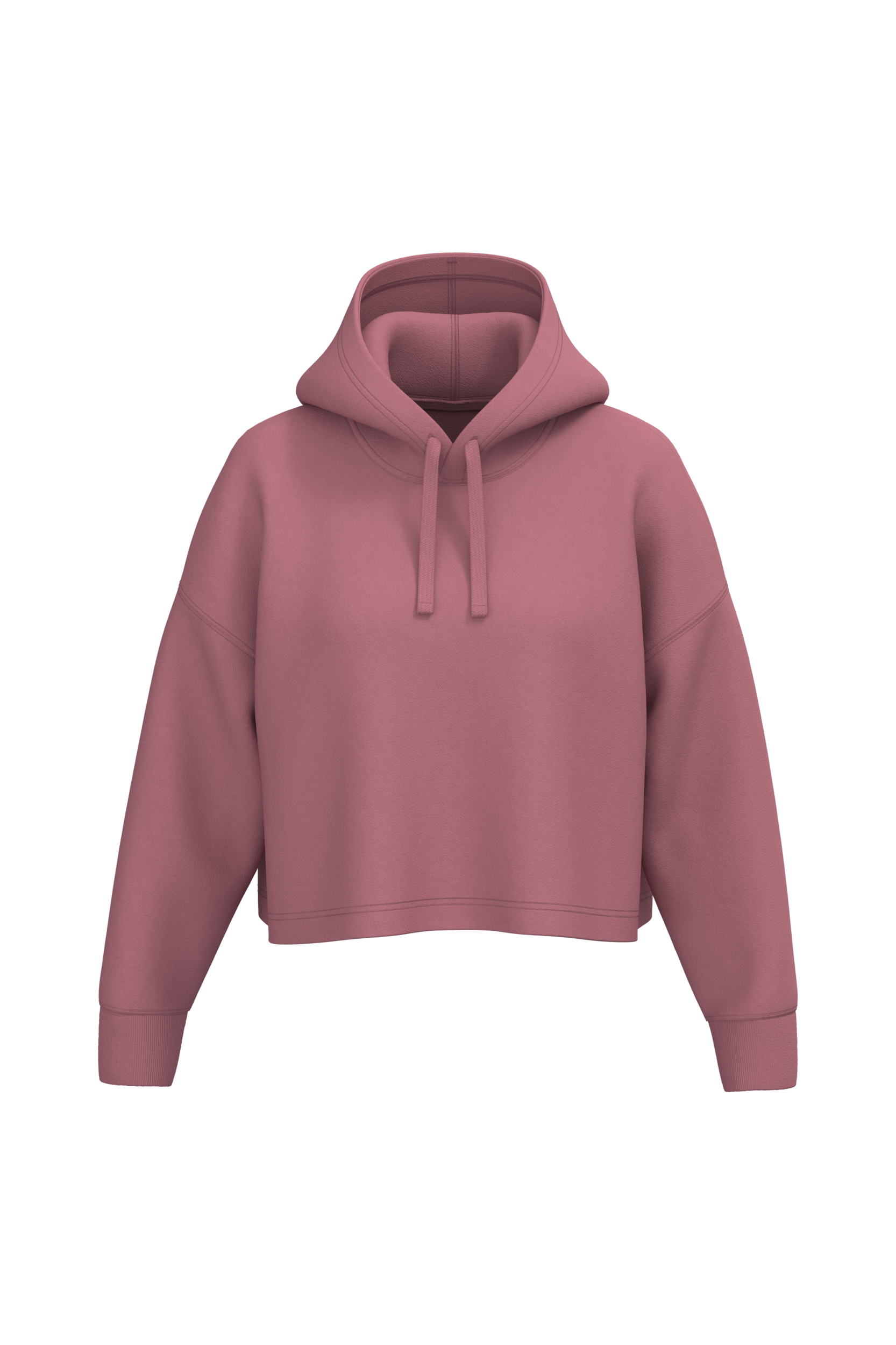 Sweat-shirt crop à capuche PA396 en coton / polyester - Femme