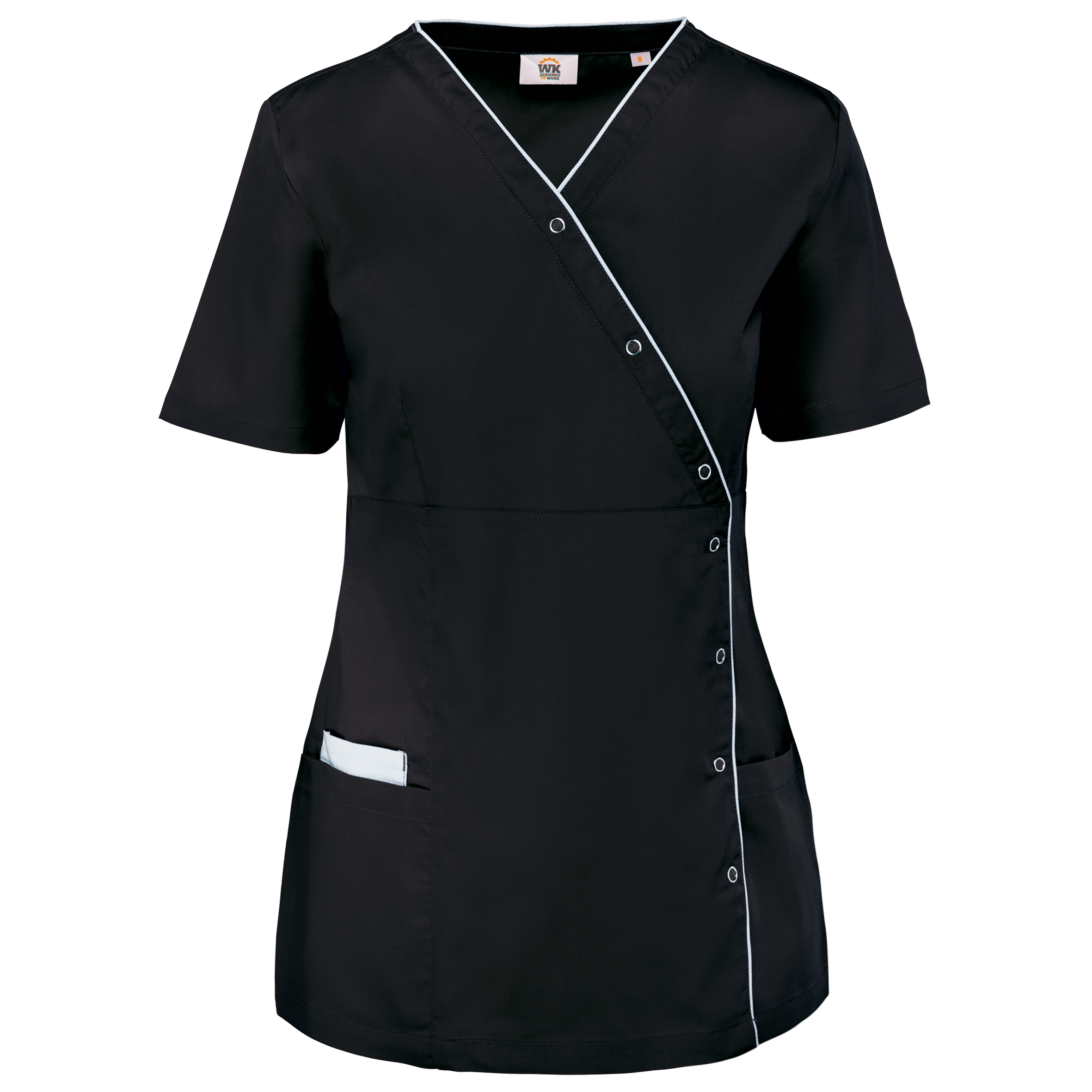 Blouse polycoton avec boutons-pression en polyester/coton - Femme
