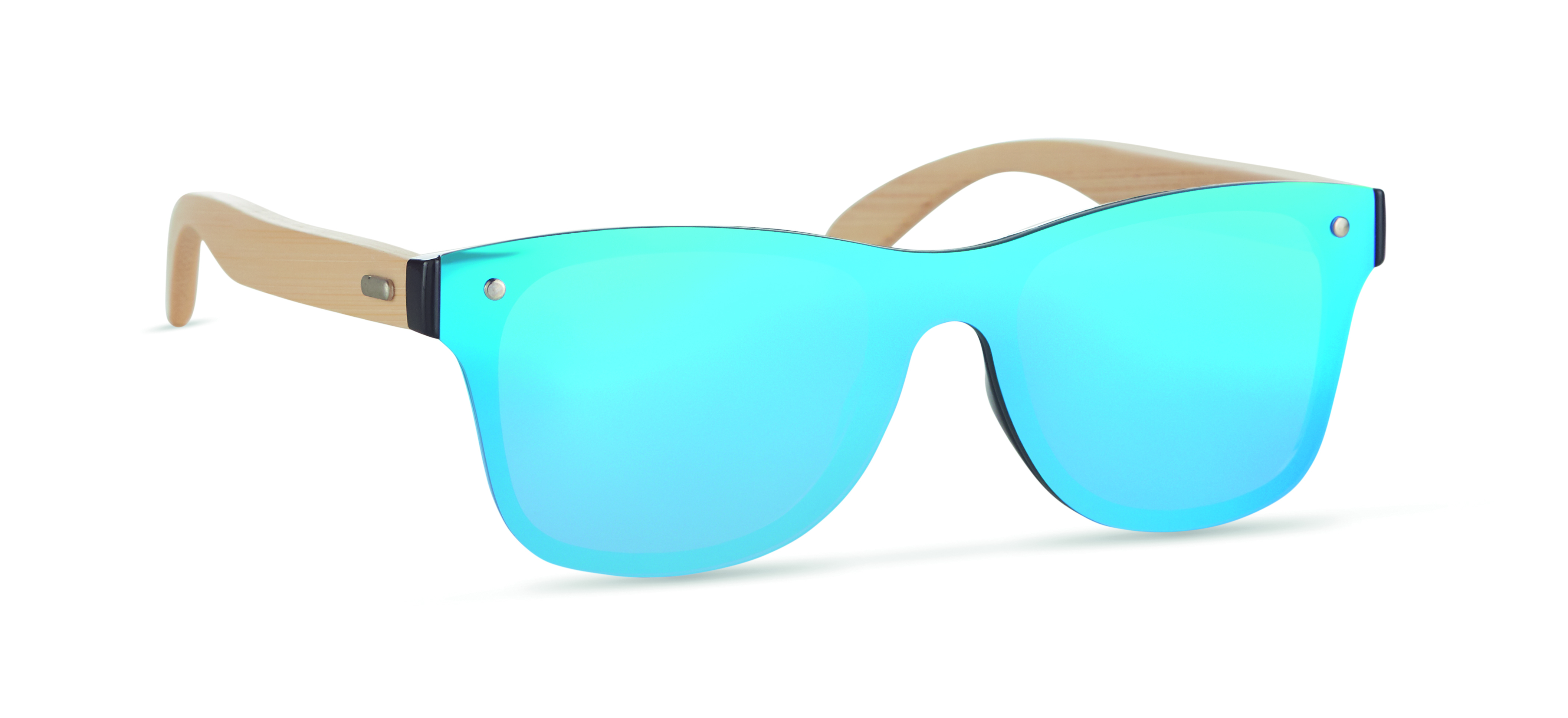 Lunettes de soleil bambou UV400 verre miroir