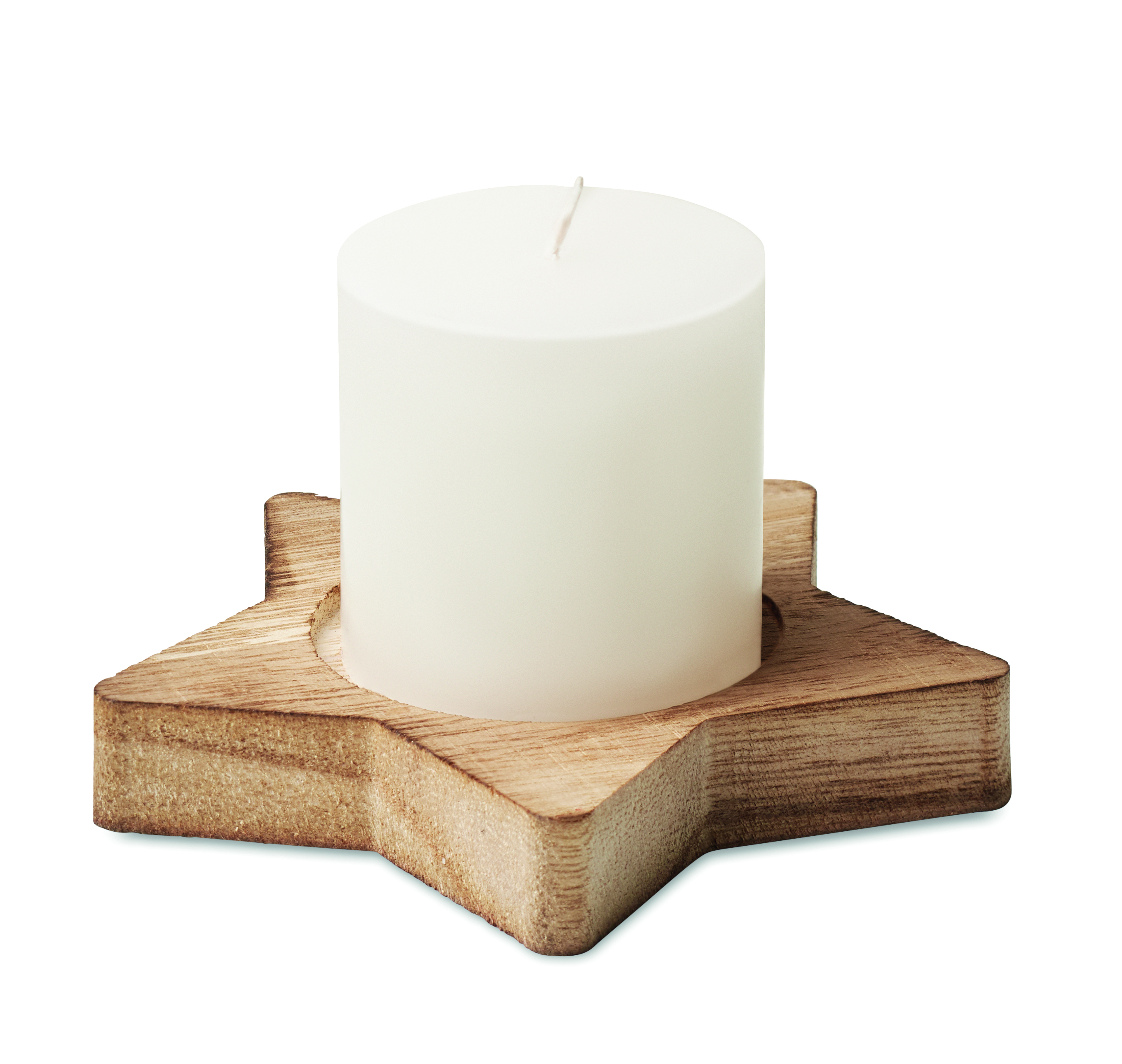 Bougeoir étoile avec bougie parfumée vanille