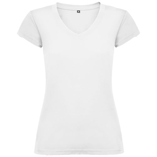 T-shirt Victoria col V en coton - Femme